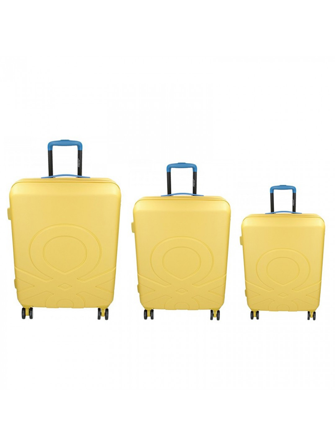 Sada 3 cestovních kufrů United Colors of Benetton Kanes S M L – žlutá