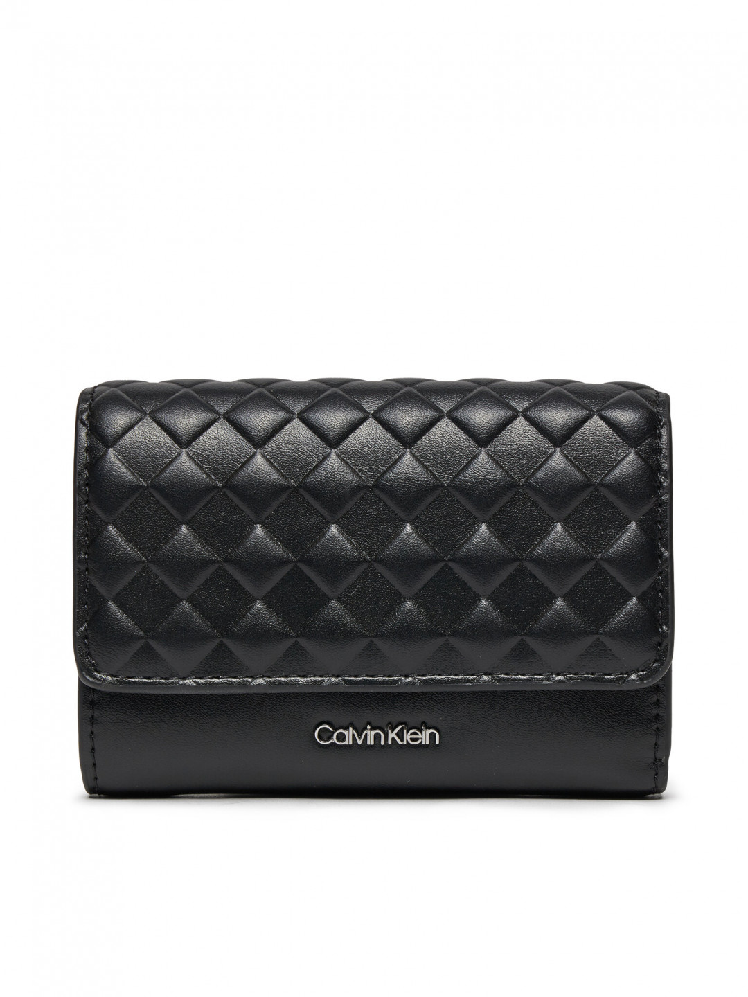 Calvin Klein Malá dámská peněženka Calvin Mini Quilt Small Trifold K60K611896 Černá