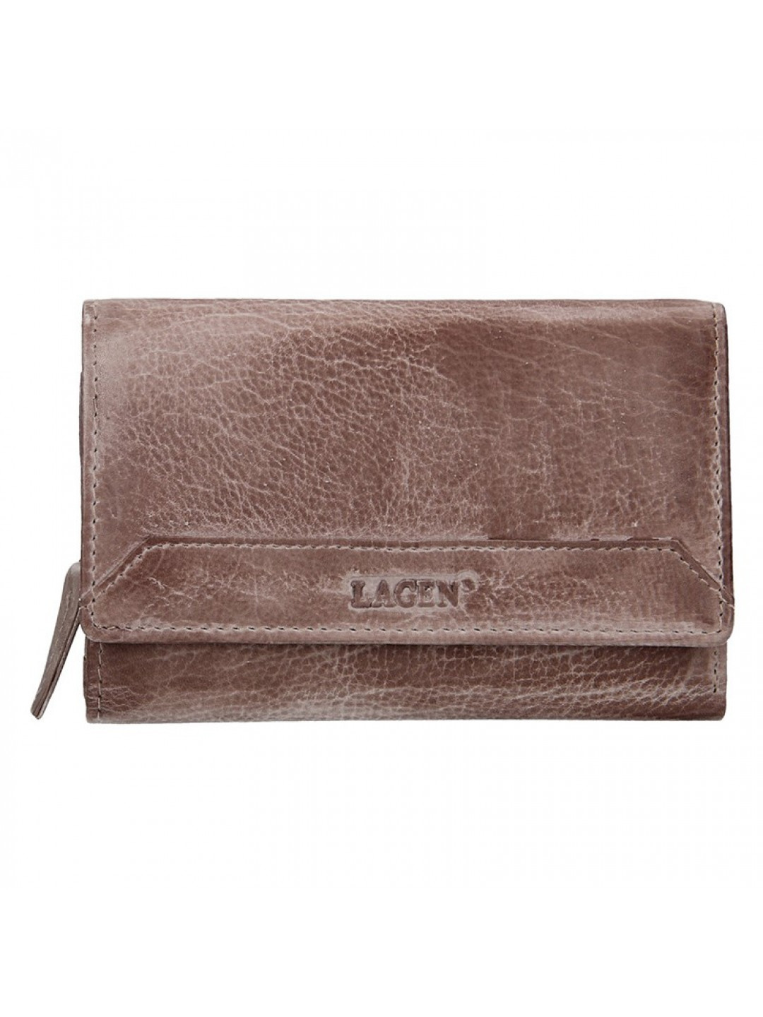 Dámská kožená peněženka Lagen Denisa – béžovo-hnědá