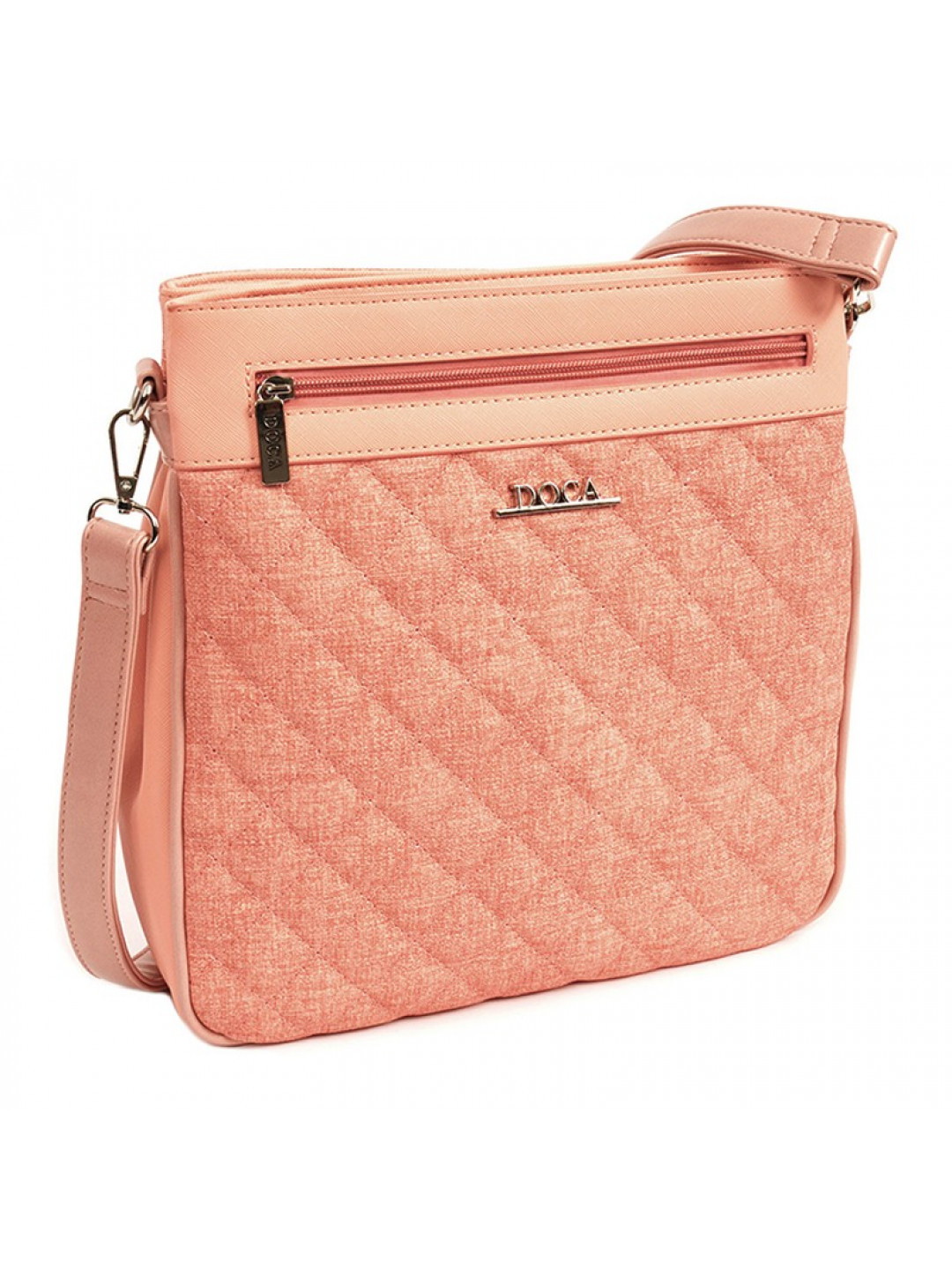Dámská crossbody kabelka Doca 14608 syntetická kůže růžová