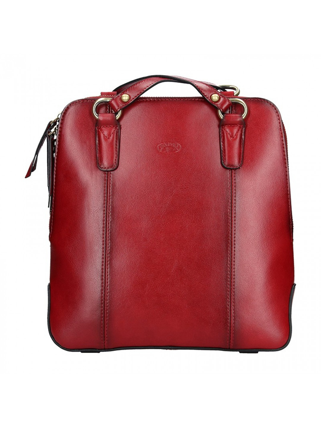 Dámská kožená batůžko kabelka Katana Martina – tmavě červená