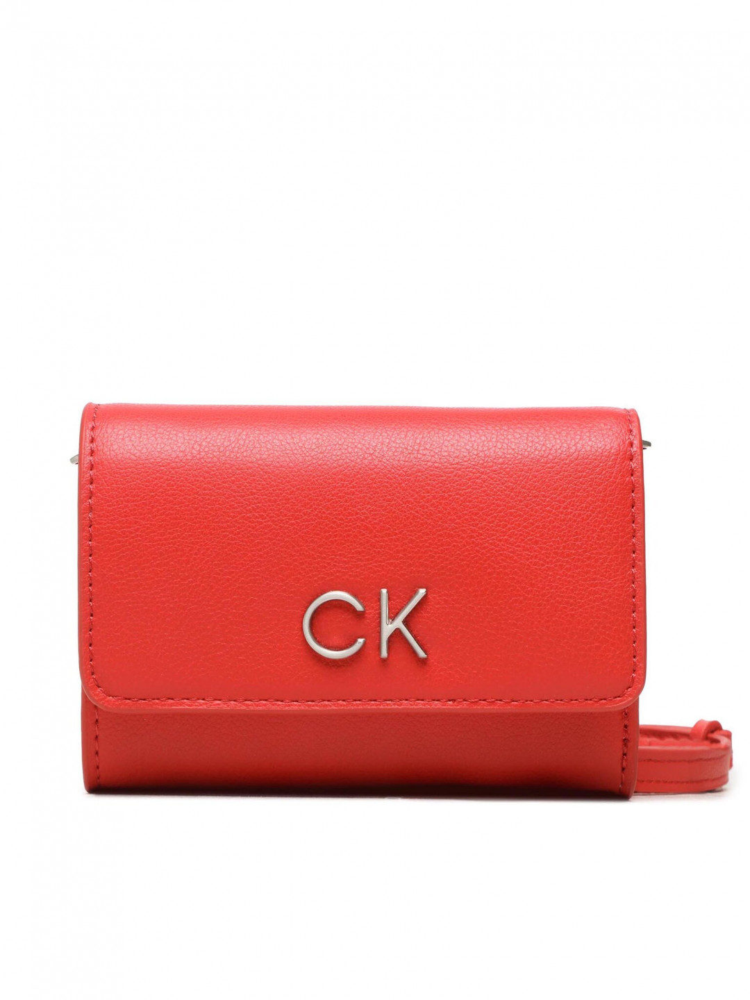 Calvin Klein Kabelka Re-Lock Trifold Sm W Strap K60K611010 Červená
