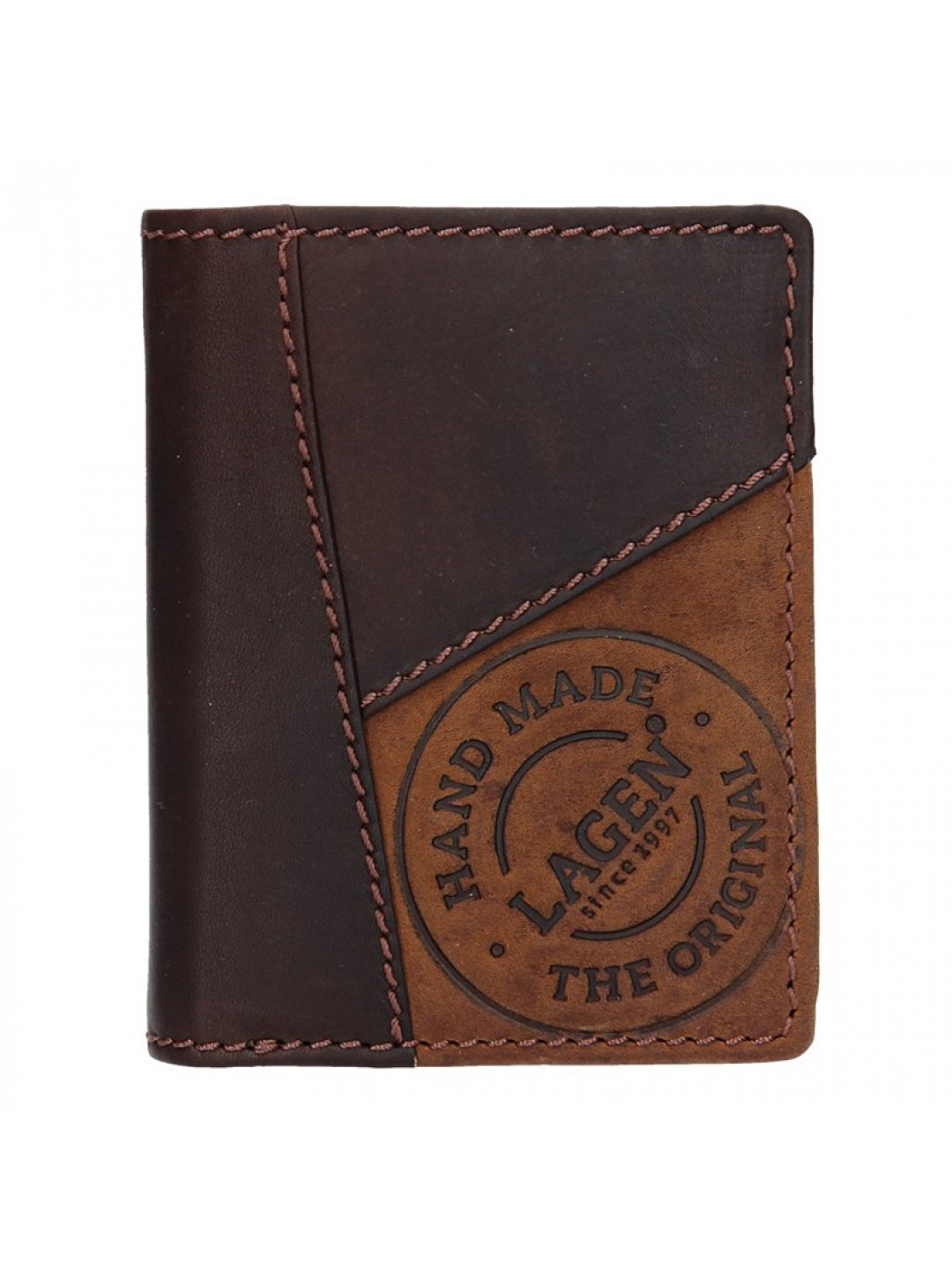 Pánská kožená peněženka Lagen Thore – hnědá