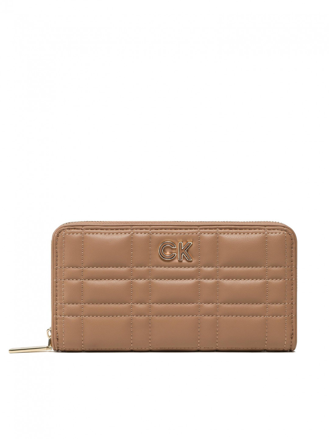 Calvin Klein Velká dámská peněženka Re-Lock Quilt Z A Wallet Lg K60K609912 Hnědá