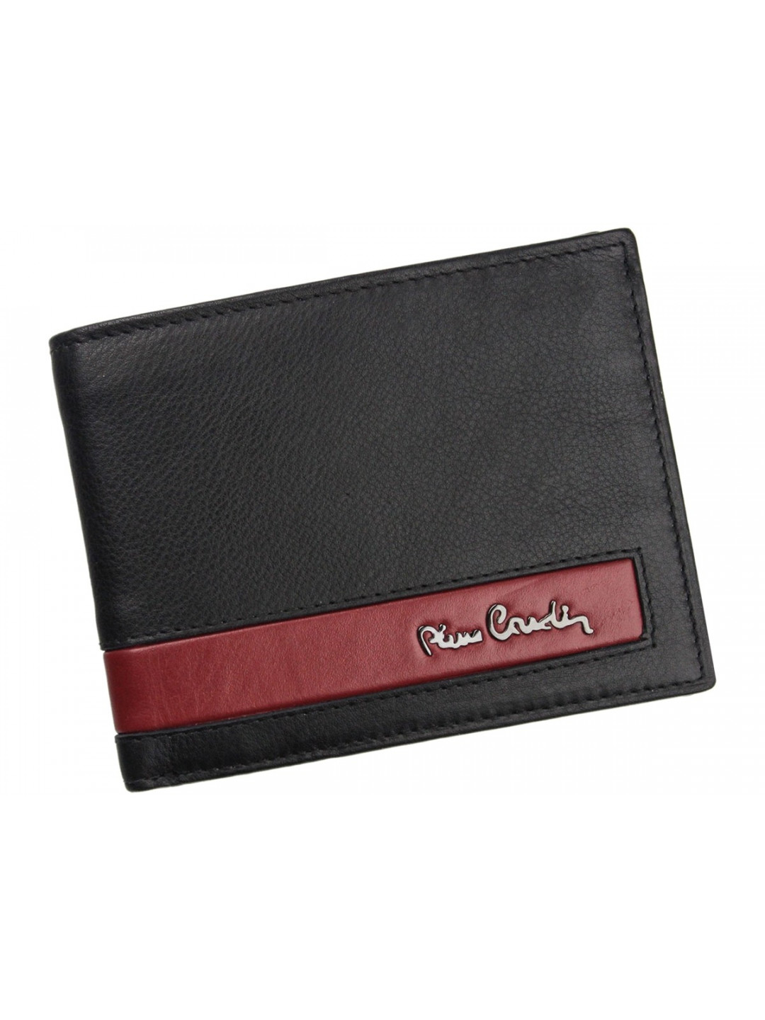 Pánská kožená peněženka Pierre Cardin Roger – černo-červená