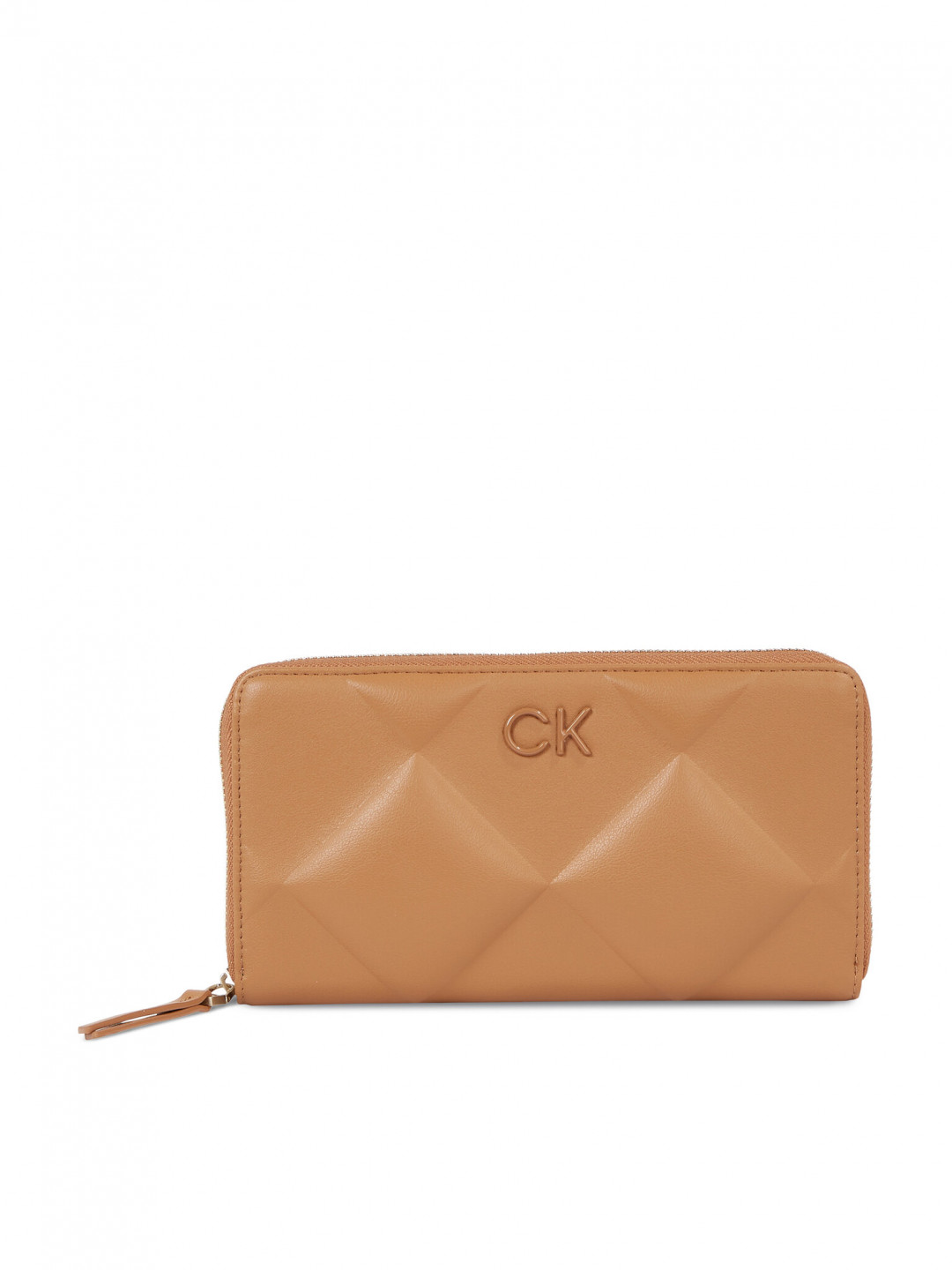 Calvin Klein Dámská peněženka Re-Lock Quilt Za Wallet Lg K60K610774 Hnědá
