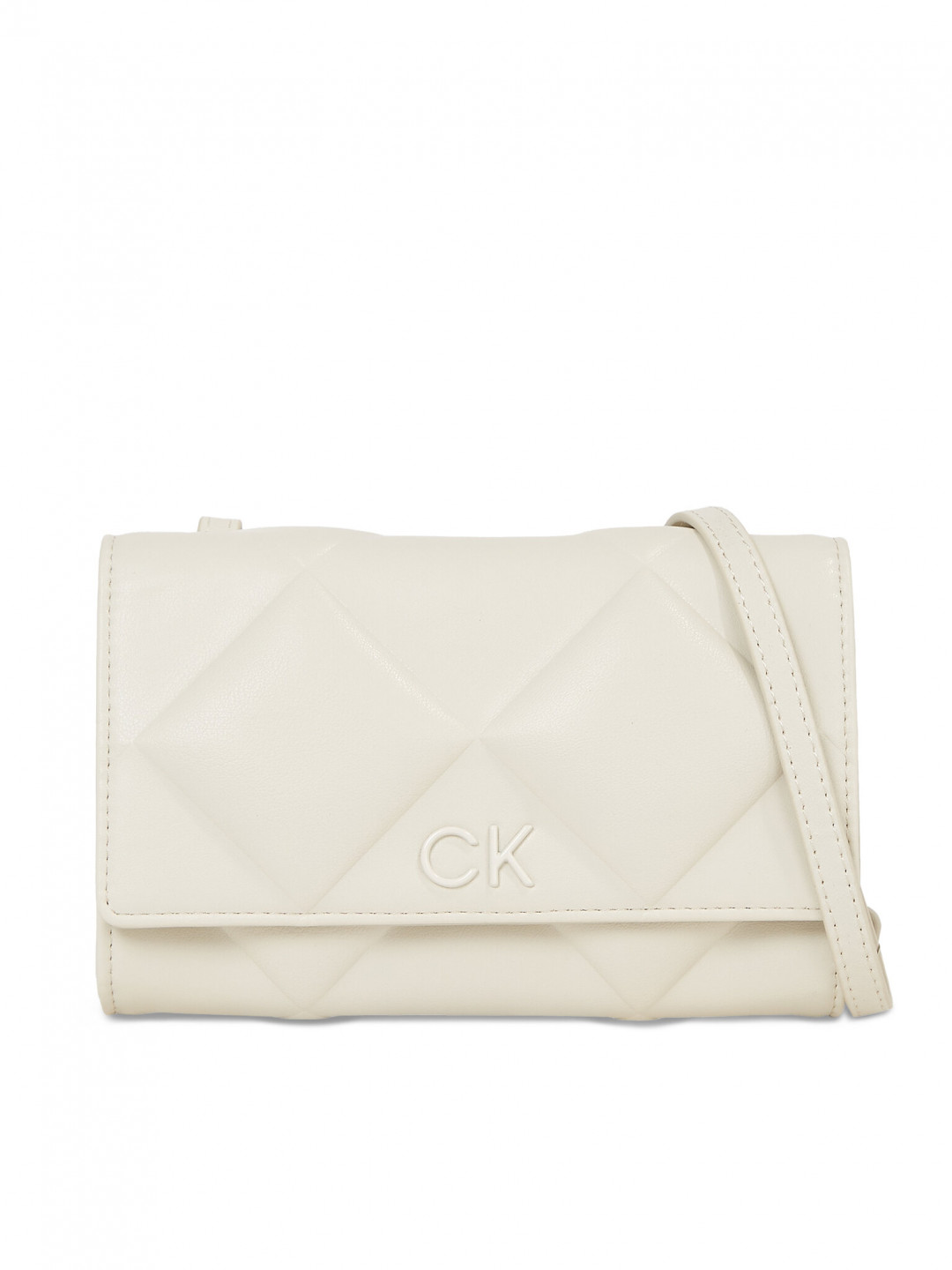 Calvin Klein Kabelka Re-Lock Quilt Mini Bag K60K611086 Écru