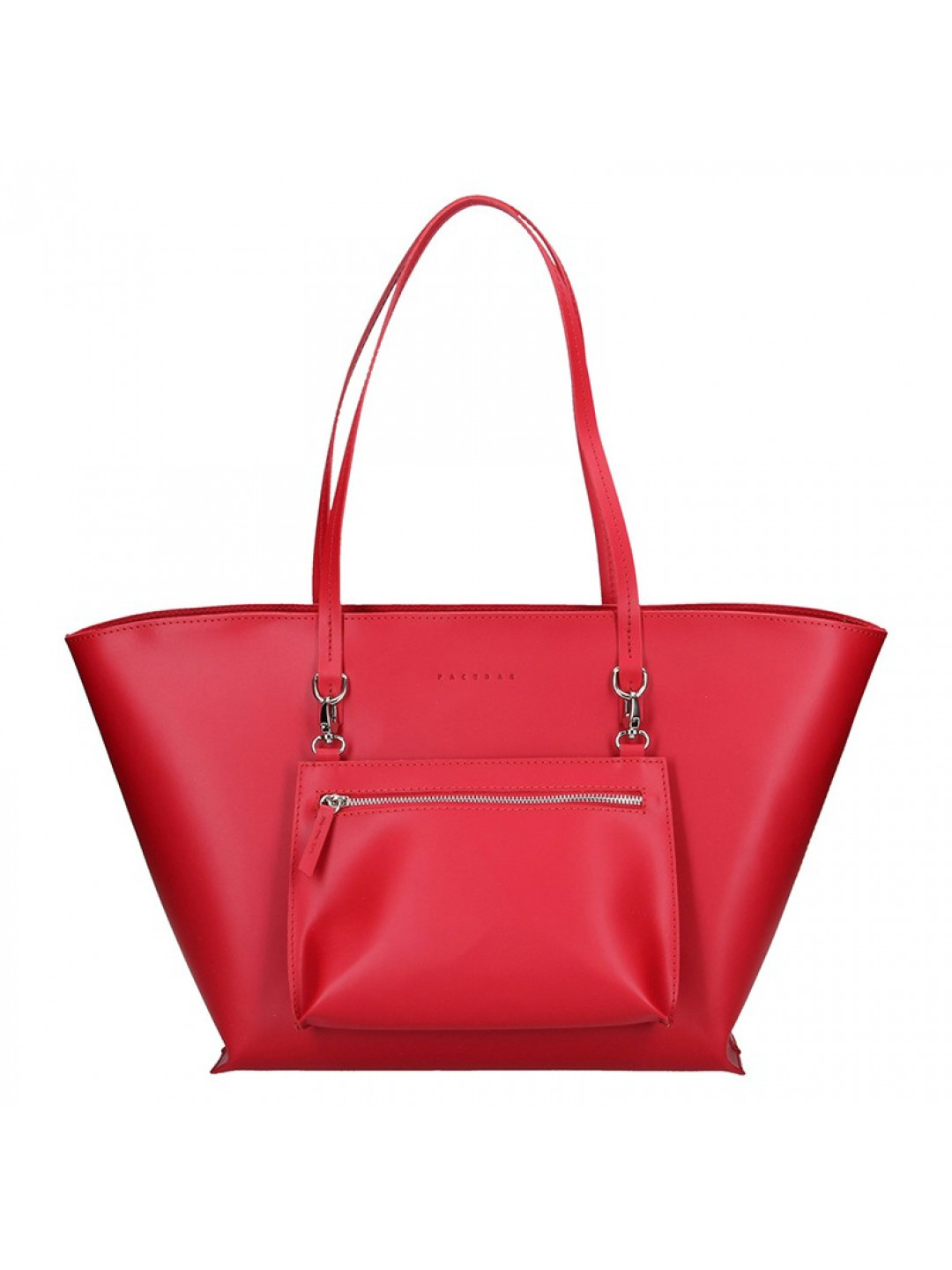 Dámská kožená kabelka Facebag 2v1 – červená