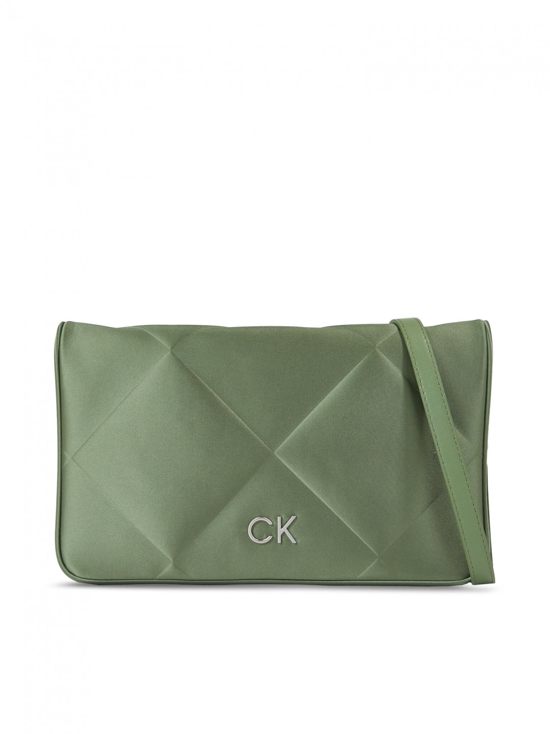 Calvin Klein Kabelka Re-Lock Quilt Shoulder Bag-Satin K60K611300 Zelená