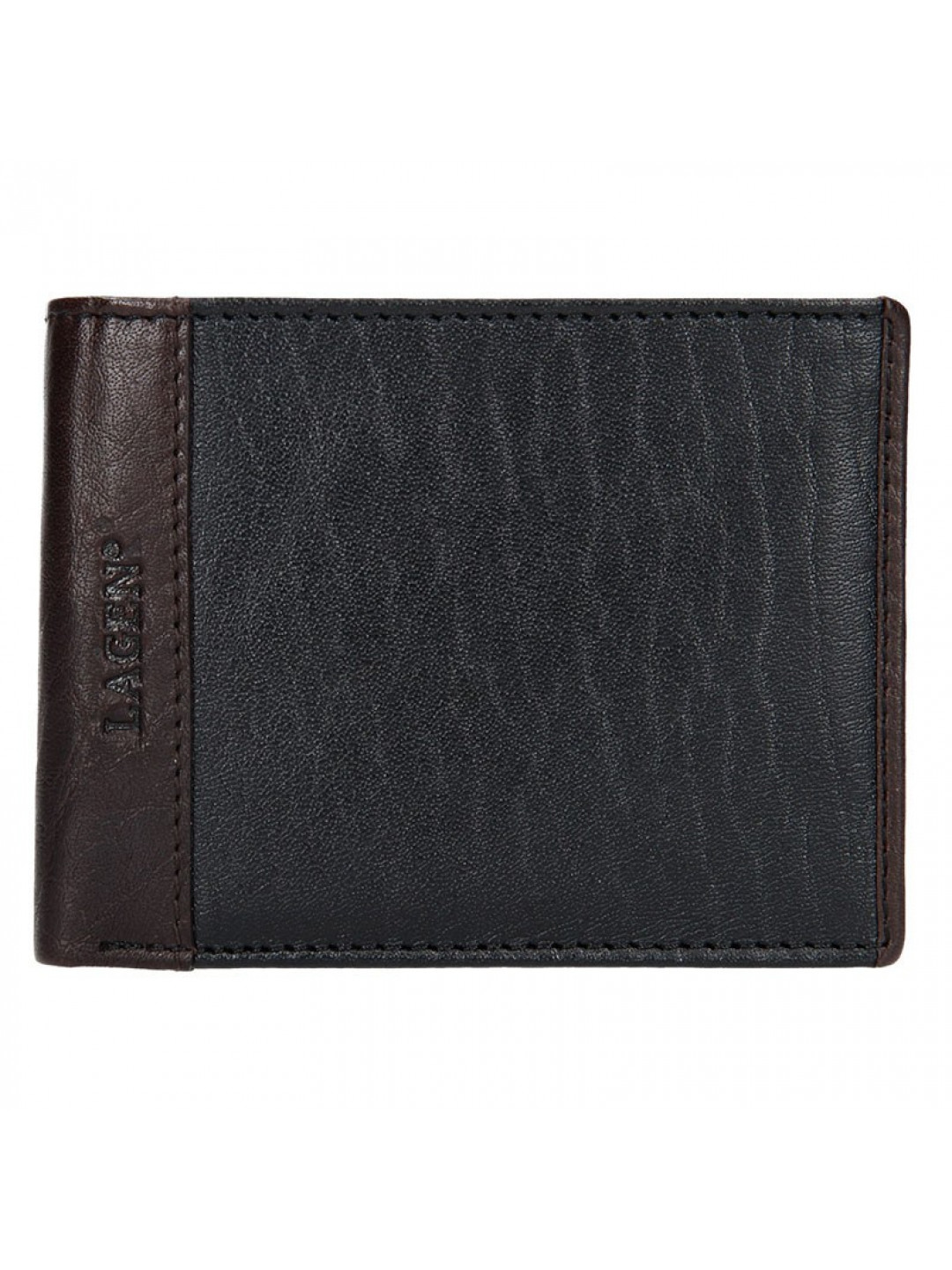 Pánská kožená peněženka Lagen Bill – černo-hnědá