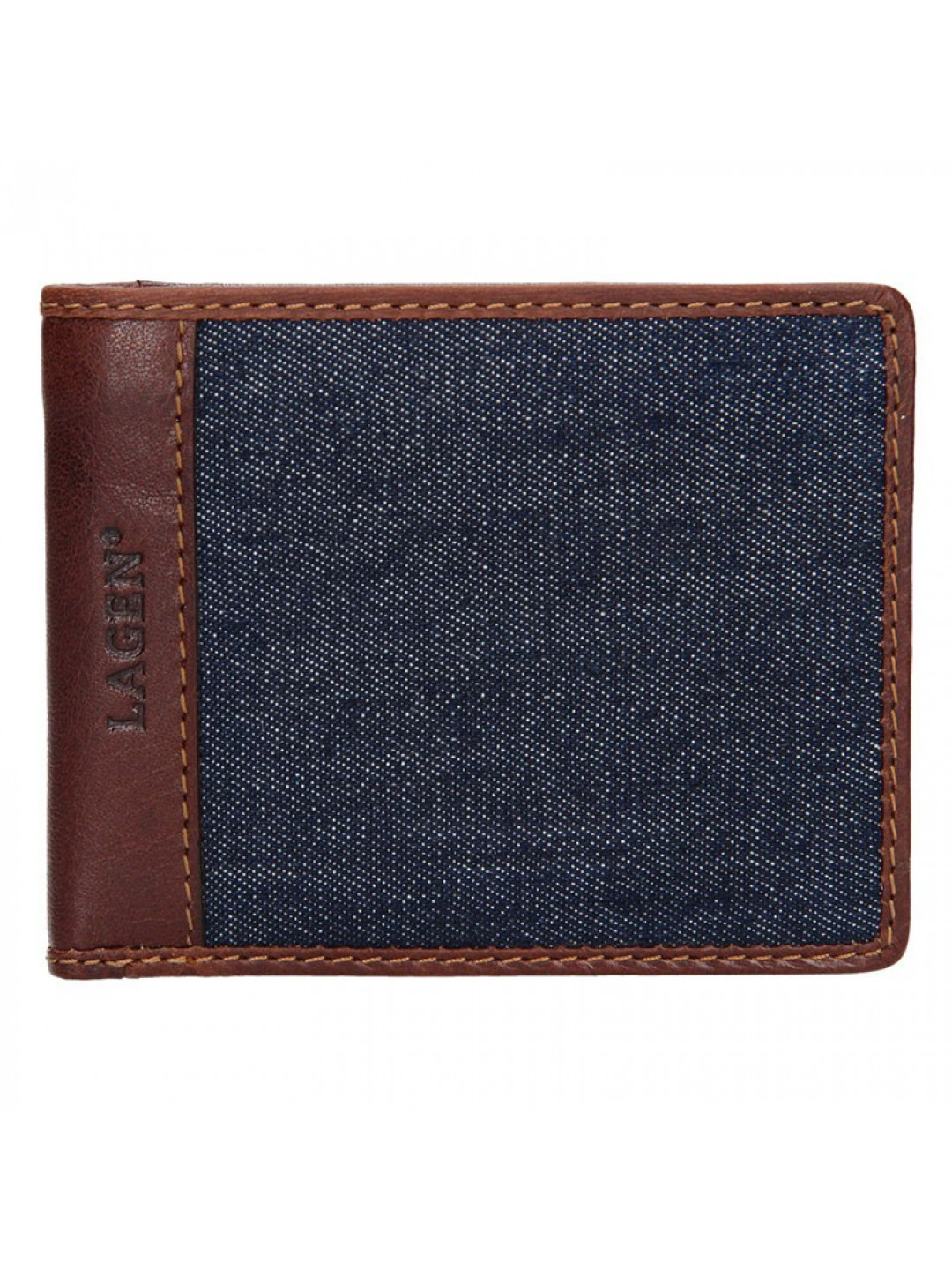 Pánská peněženka Lagen Sander – hnědo-modrá