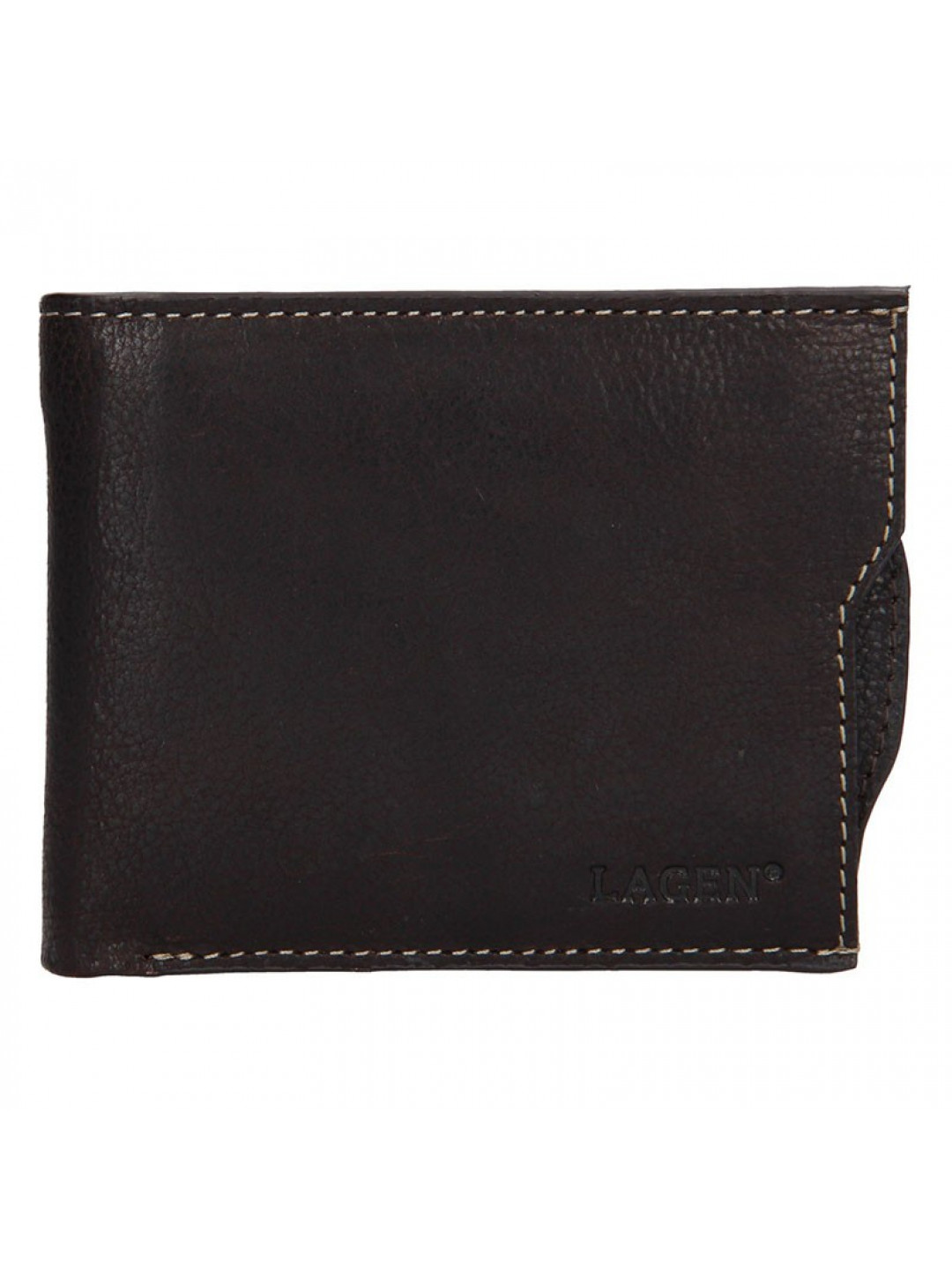 Pánská kožená peněženka Lagen Elias – tmavě hnědá