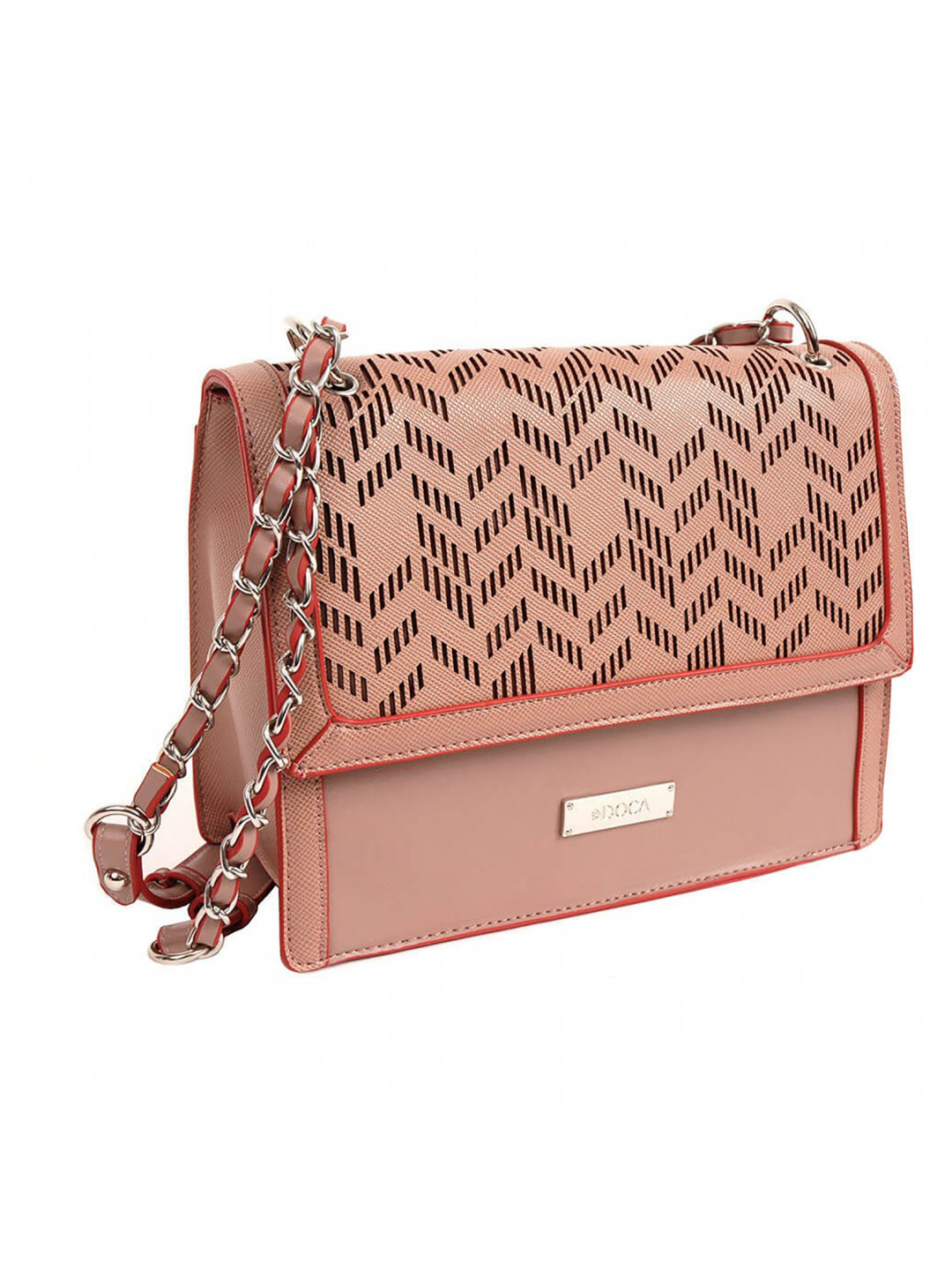 Dámská crossbody kabelka Doca 13916 syntetická kůže růžová
