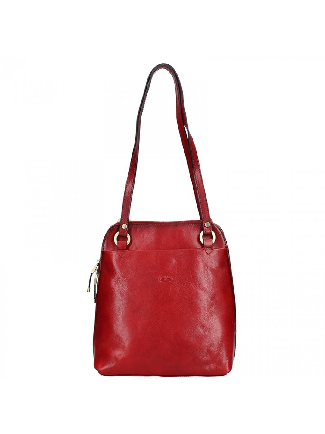 Dámská kožená batůžko kabelka Katana Cindy – červená