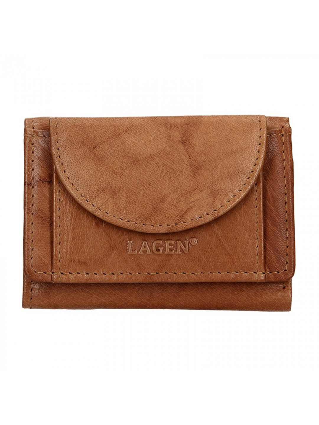 Pánská kožená slim peněženka Lagen Floyd – hnědá