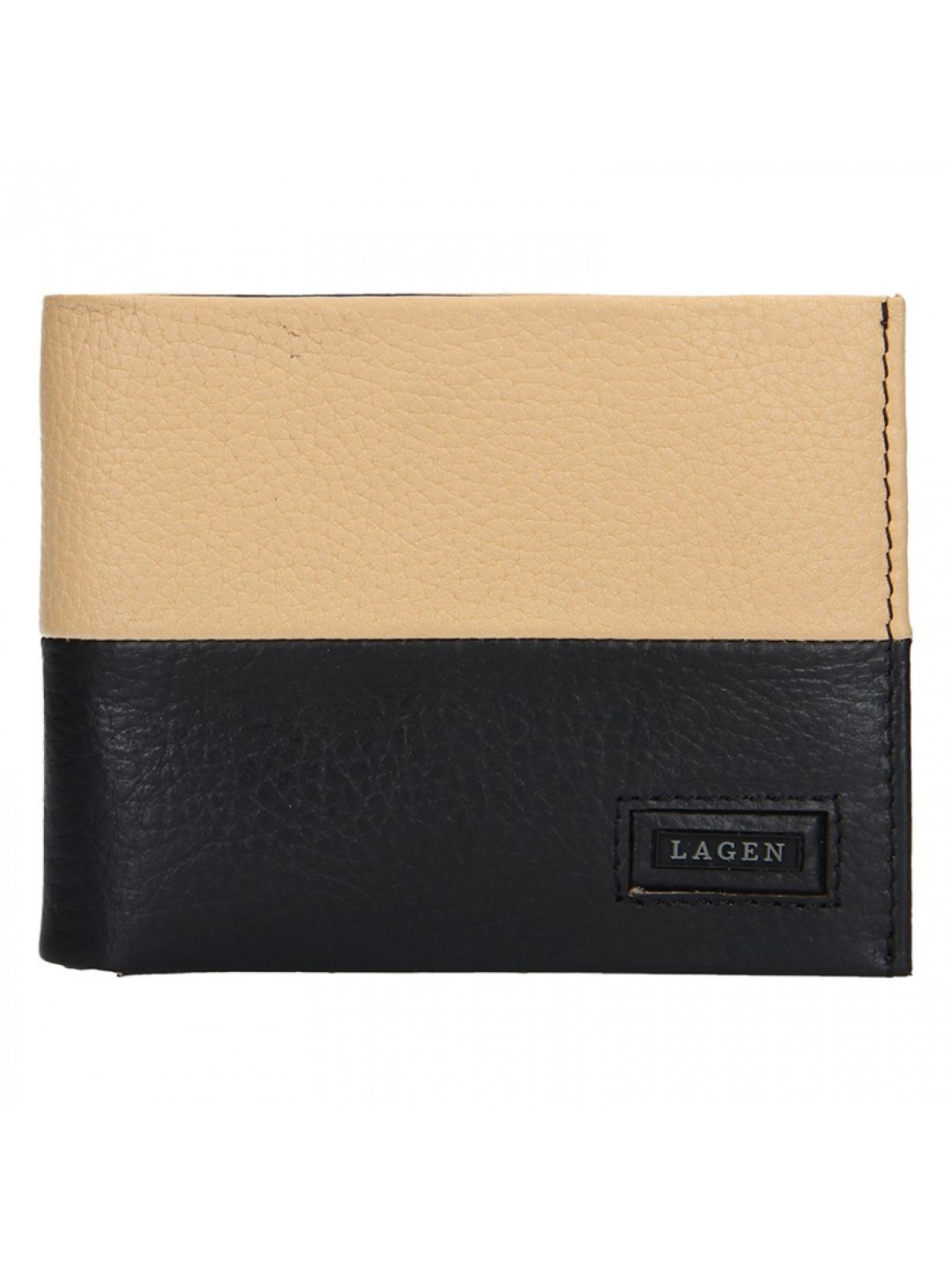 Pánská kožená peněženka Lagen Will – černo-béžová