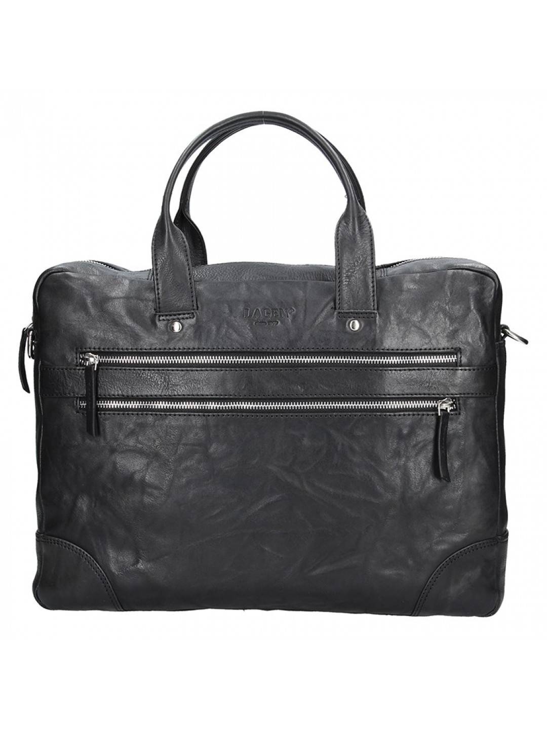 Pánská kožená business taška Lagen Edgar – černá