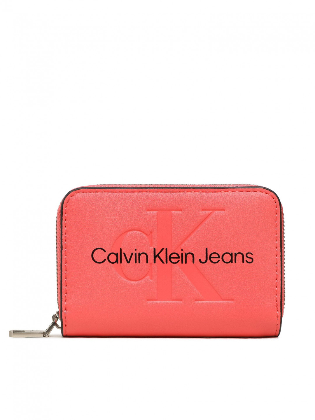 Calvin Klein Jeans Malá dámská peněženka Sculpted Med Zip Around Mono K60K607229 Korálová