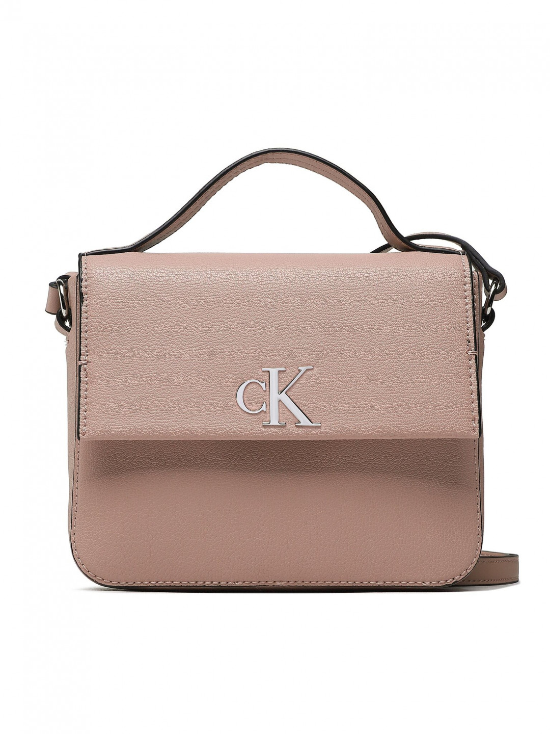 Calvin Klein Jeans Kabelka Minimal Monogram Boxy Flap Cb19 K60K610330 Růžová