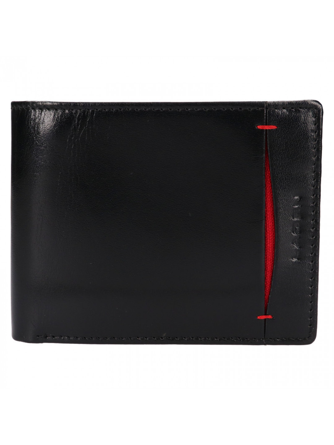 Pánská kožená peněženka Lagen Dionis – černo-červená
