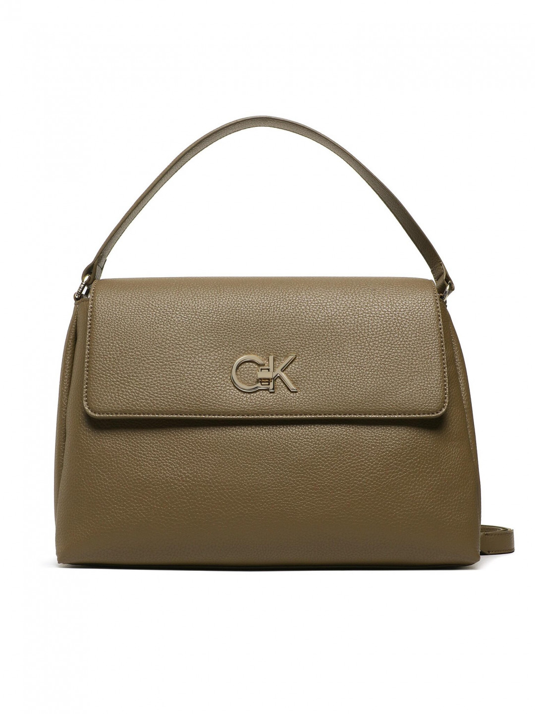 Calvin Klein Kabelka Re-Lock Tote W Flap Pbl K60K610178 Khaki