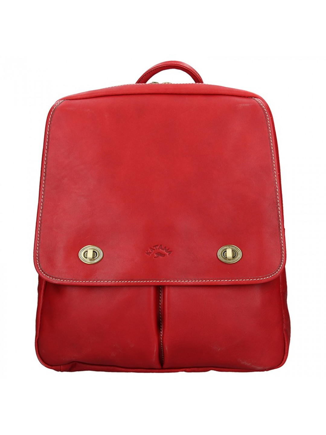 Elegantní dámský kožený batoh Katana Petra – červená