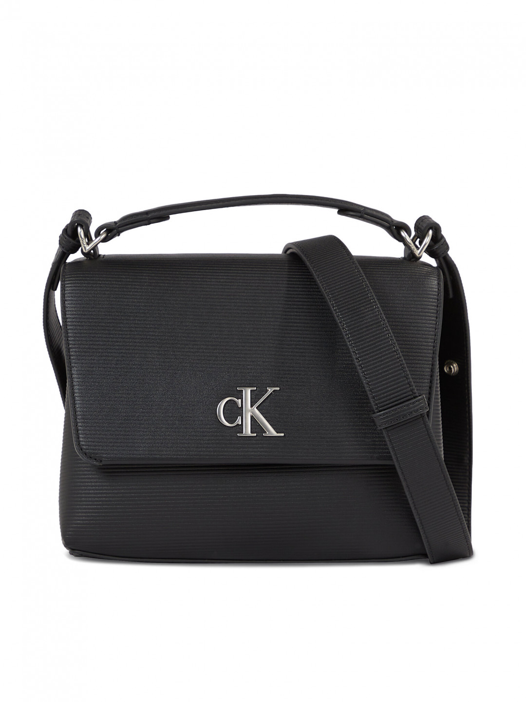 Calvin Klein Jeans Kabelka Minimal Monogram Top Handle22 T K60K611214 Černá