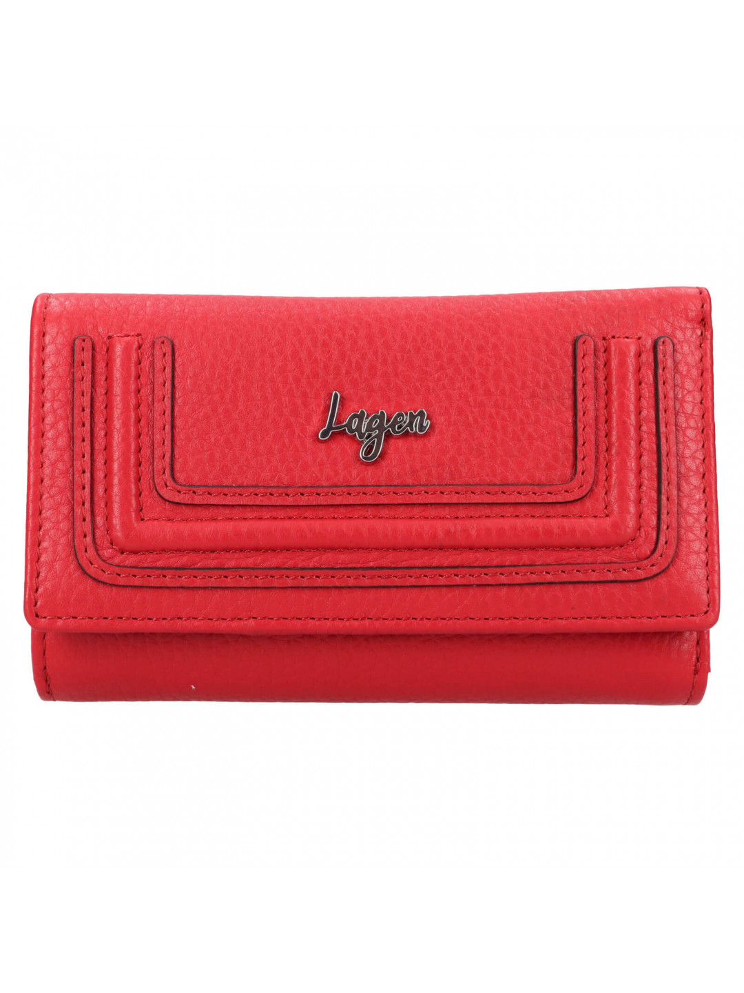 Malá dámská kožená peněženka Lagen Mika – červená