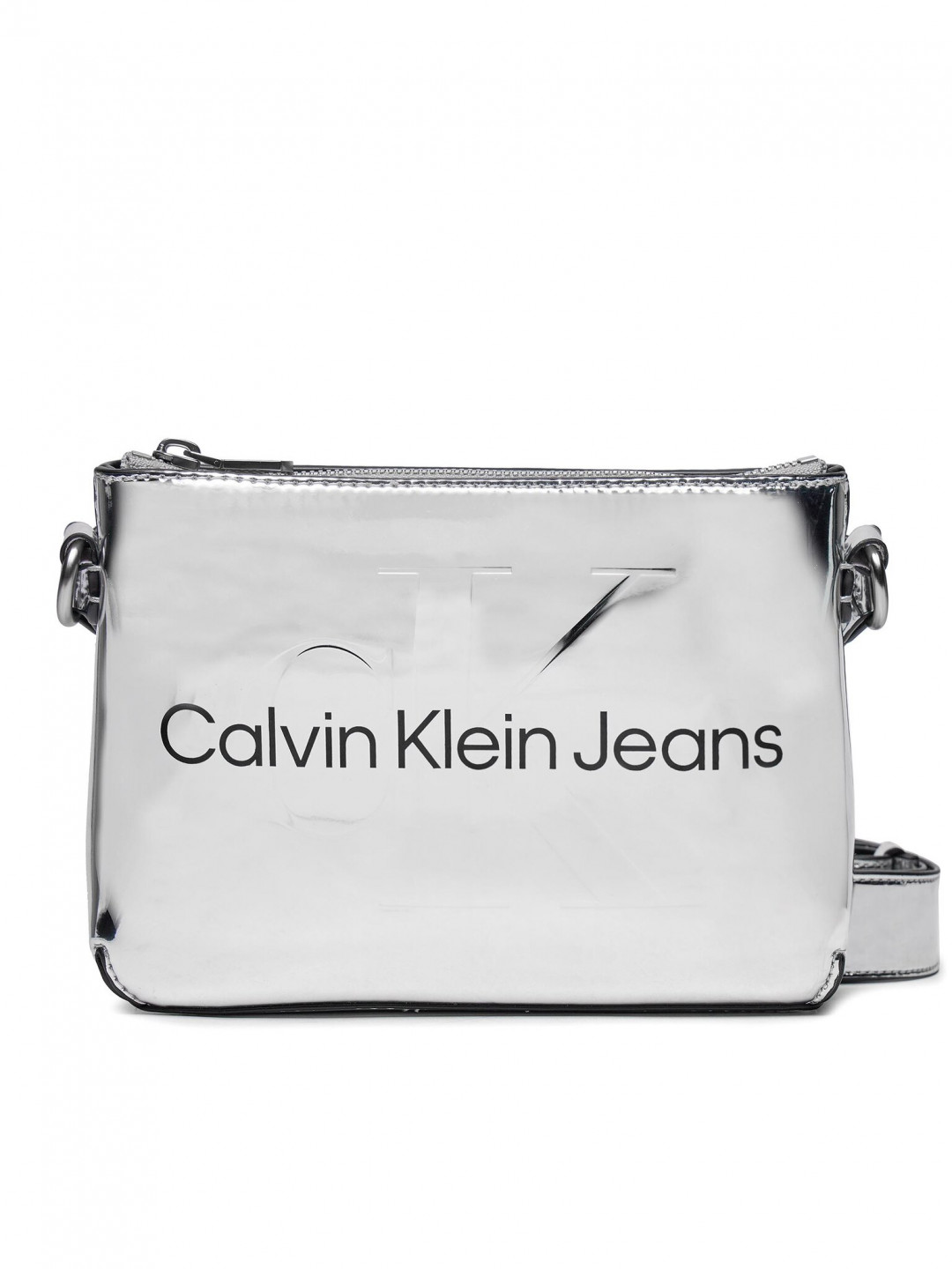 Calvin Klein Jeans Kabelka Sculpted Camera Pouch21 Mono S K60K611862 Stříbrná