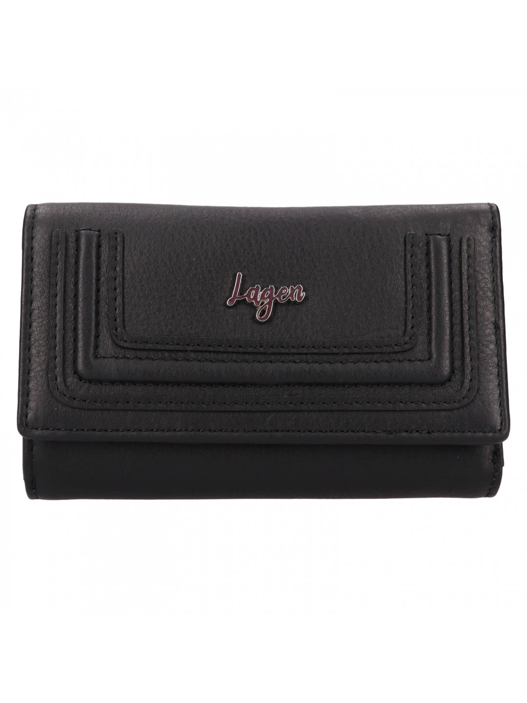 Malá dámská kožená peněženka Lagen Mika – černá