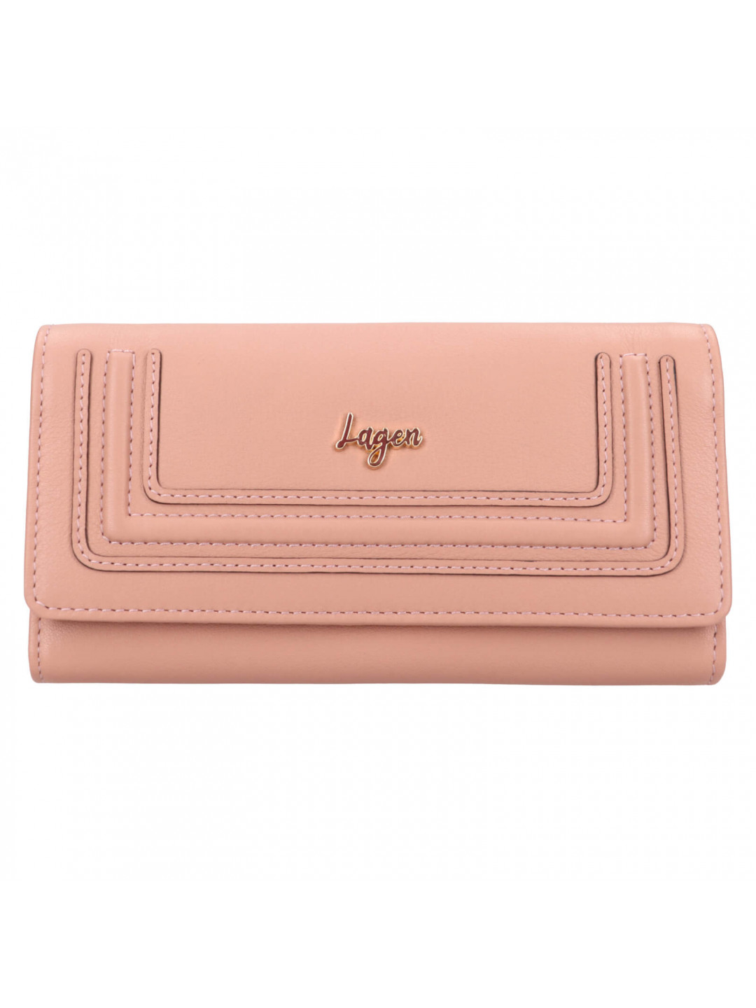 Dámská kožená peněženka Lagen Malie – růžová