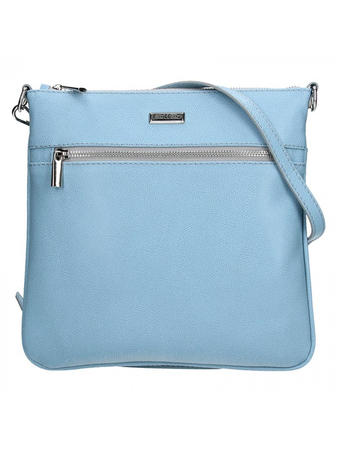 Dámská kožená crossbody kabelka Facebag Paula – modrá