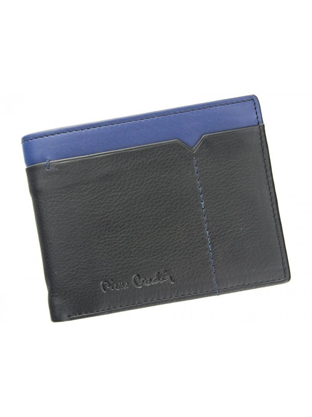 Pánská kožená peněženka Pierre Cardin Norel – černo-modrá