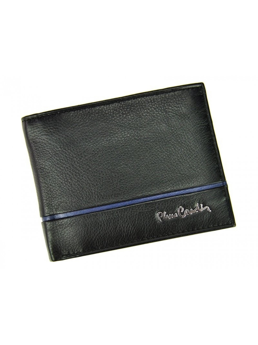 Pánská kožená peněženka Pierre Cardin Jean – černo-modrá