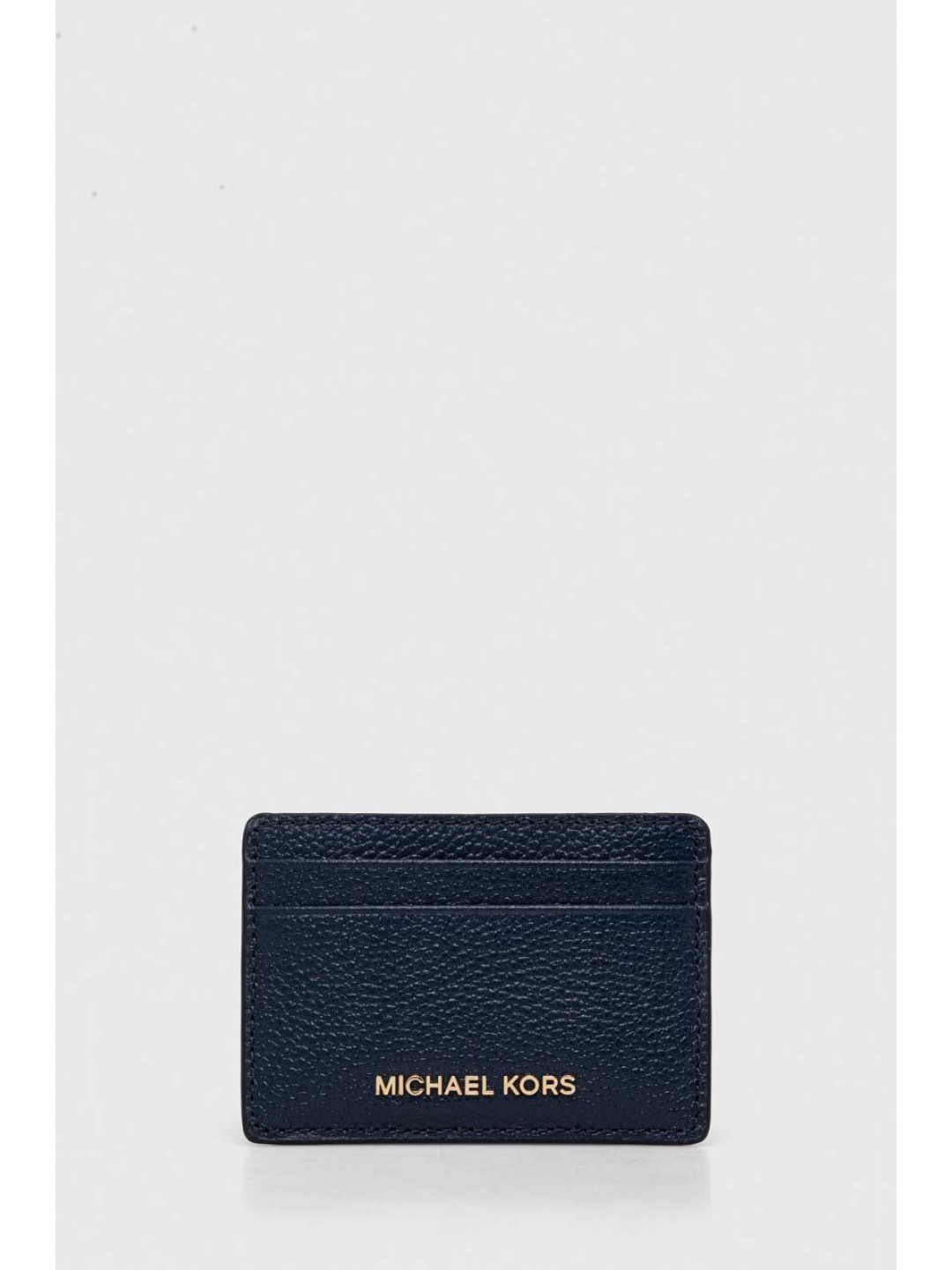 Kožené pouzdro na karty MICHAEL Michael Kors tmavomodrá barva