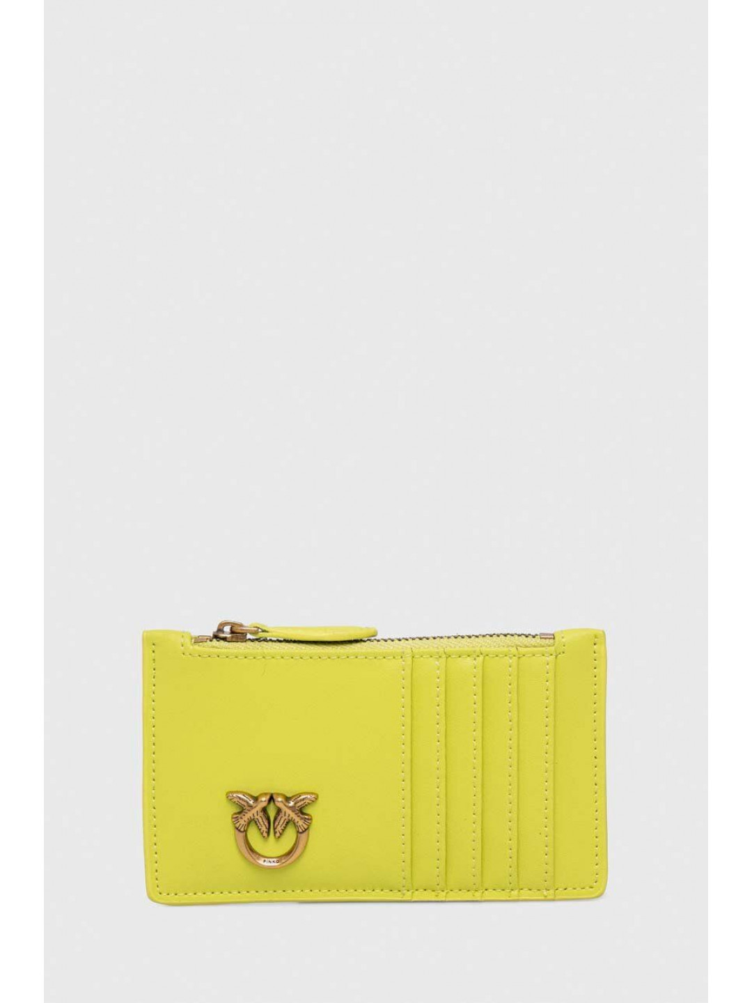 Kožená peněženka Pinko žlutá barva 100251 A0GK