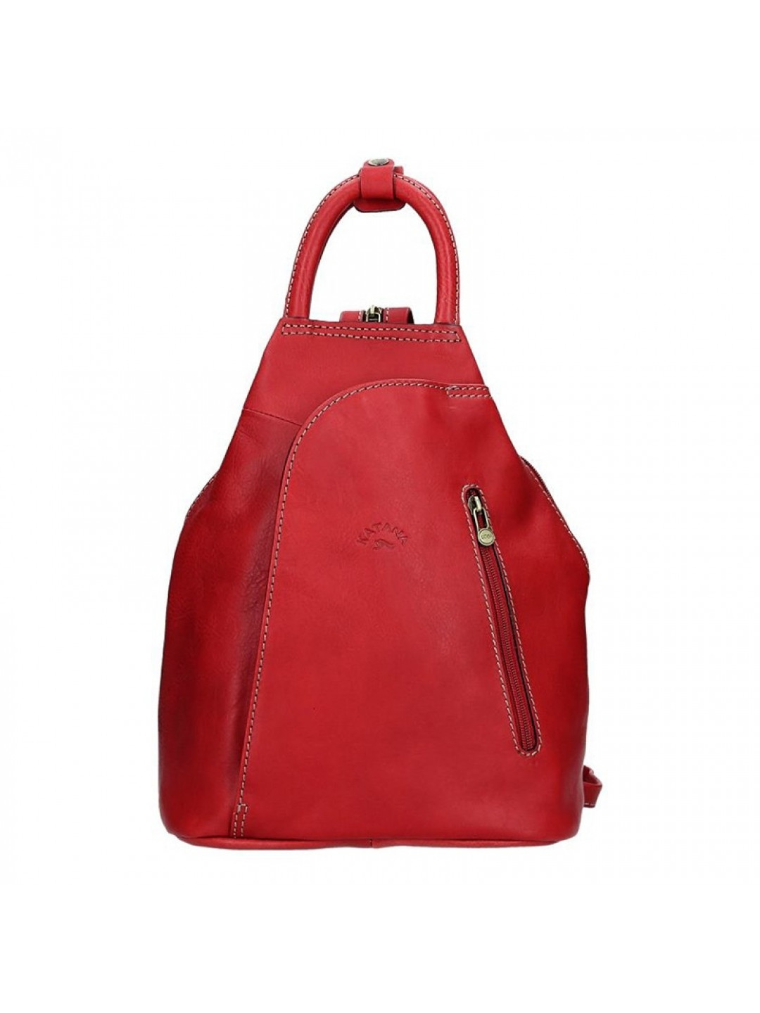 Elegantní dámský kožený batoh Katana Paula – červená