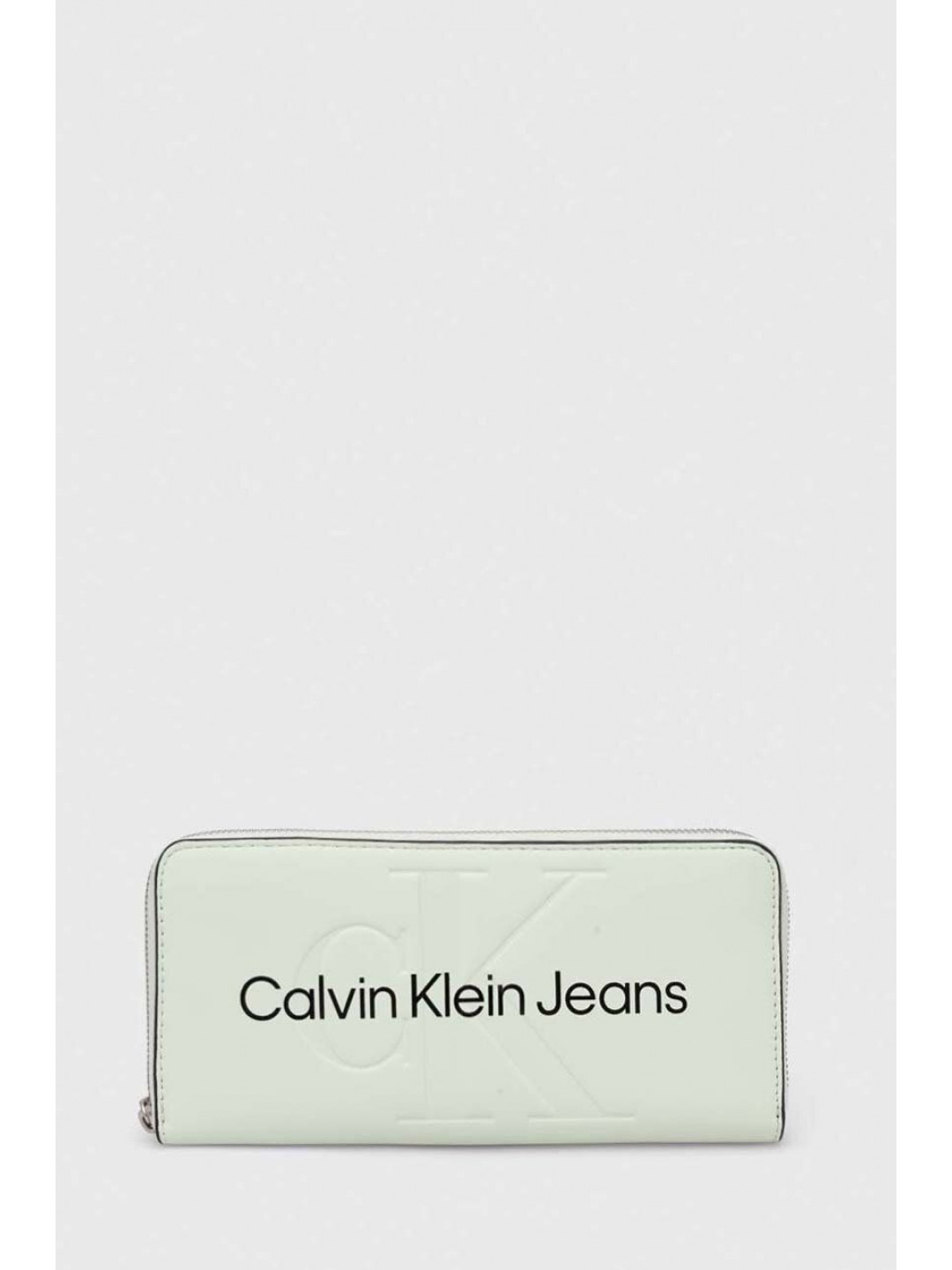 Peněženka Calvin Klein Jeans zelená barva