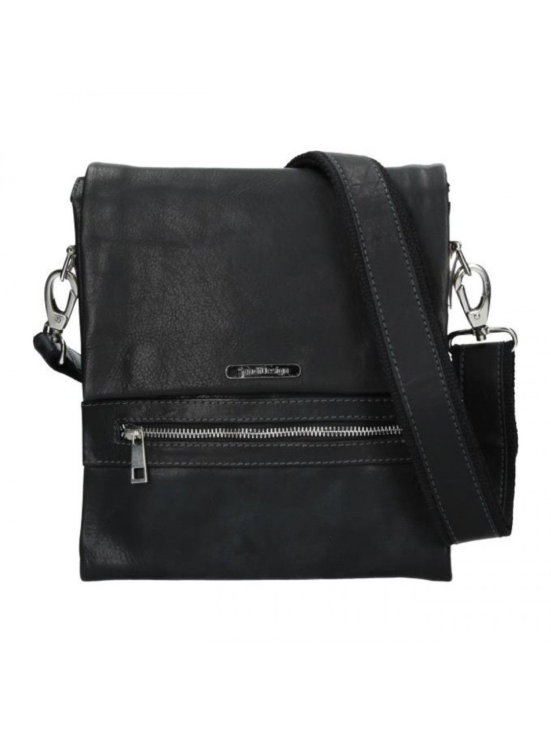 Pánská kožená taška přes rameno SendiDesign Armand – černá