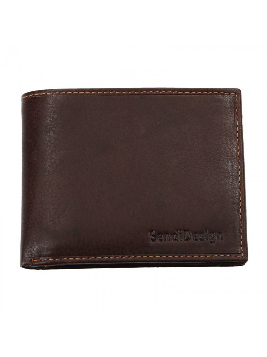 Pánská kožená peněženka SendiDesign 6001 P VT – hnědá