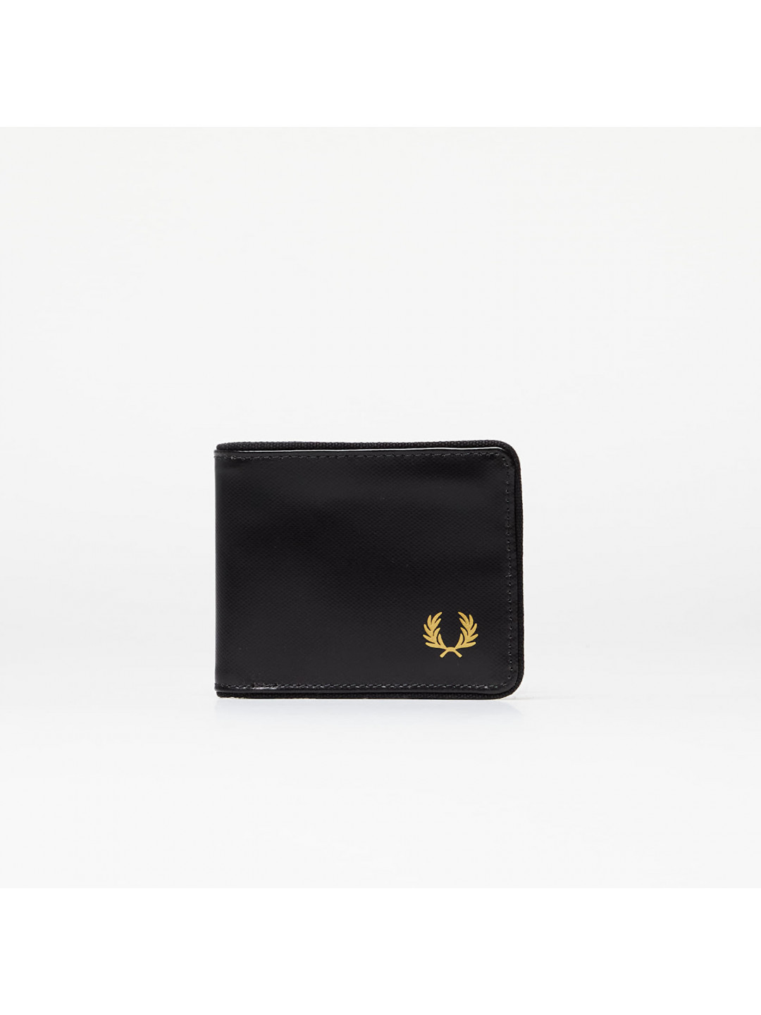 FRED PERRY Coated Polyester Billfold Wall Black Gold