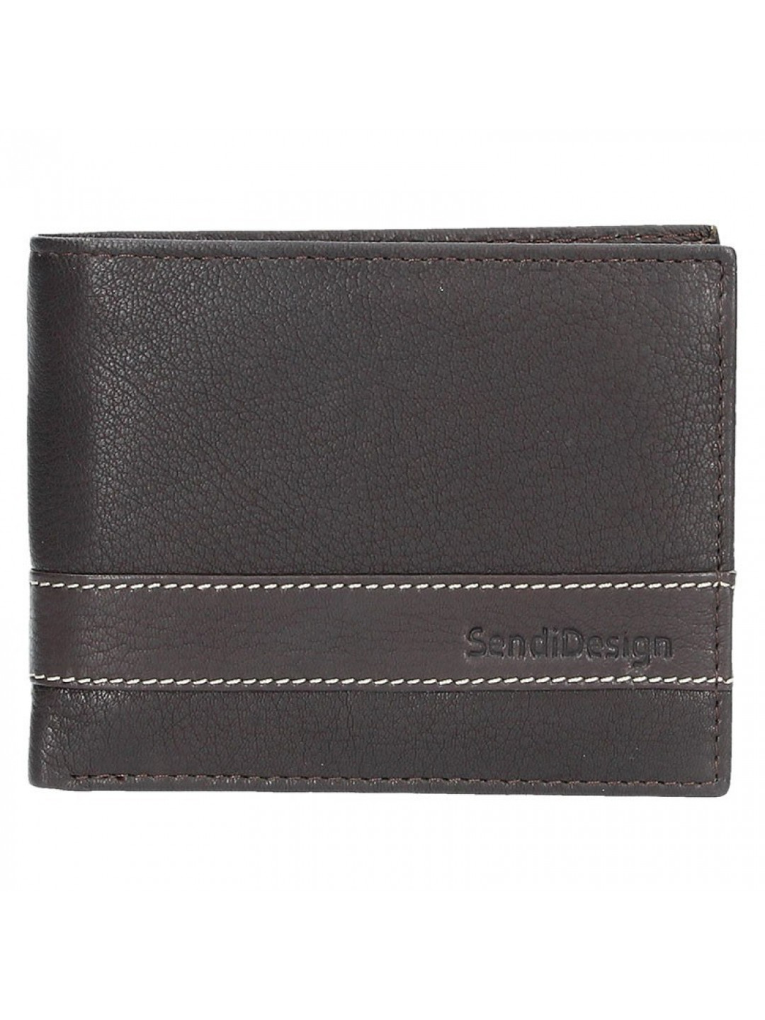 Pánská kožená peněženka SendiDesign 44 – hnědá