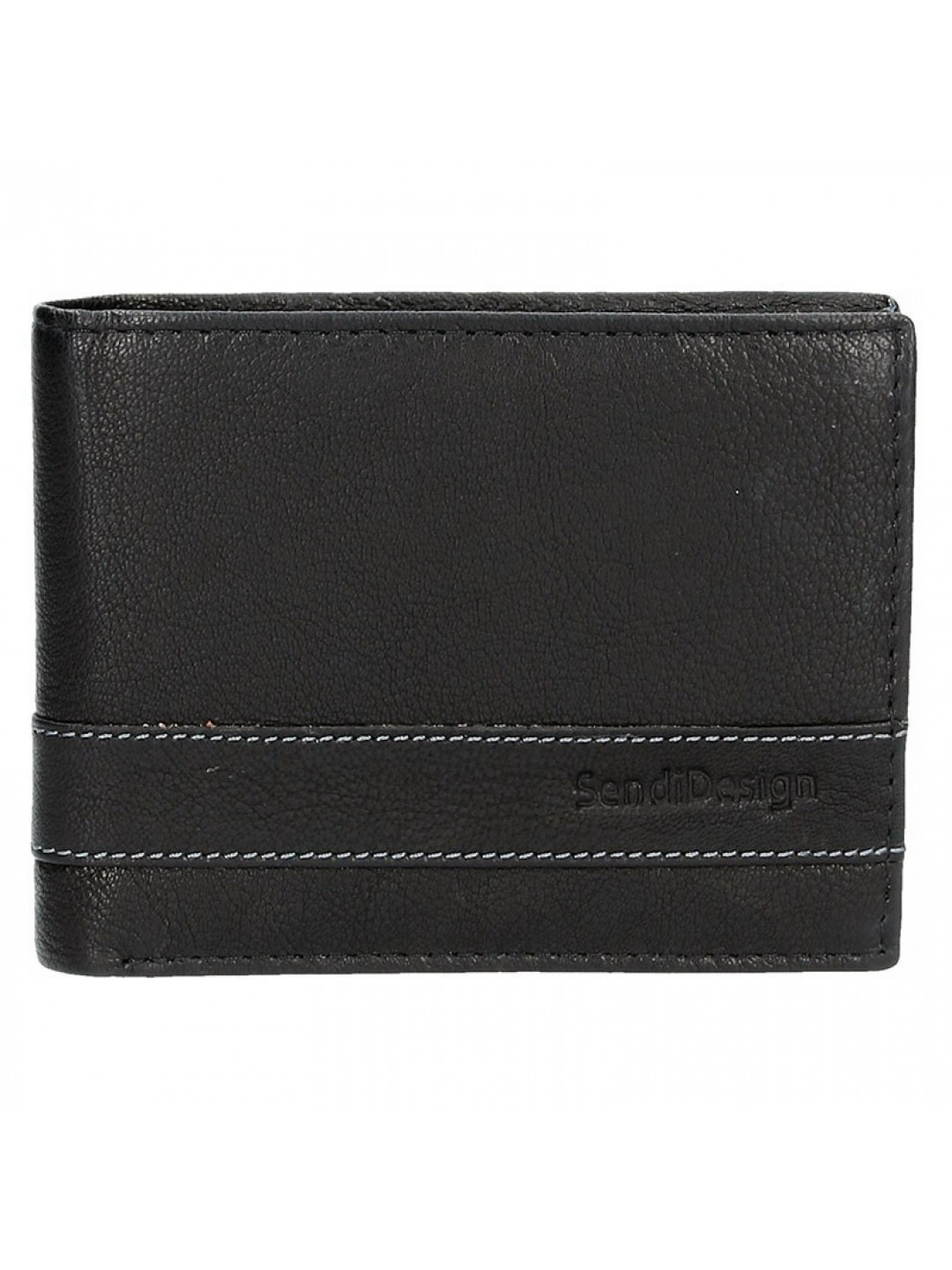 Panská kožená peněženka SendiDesign 48 – černá