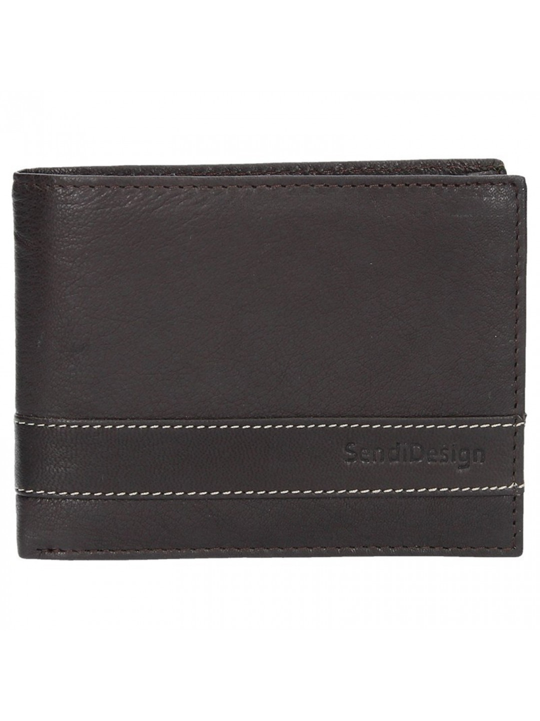 Panská kožená peněženka SendiDesign 48 – hnědá