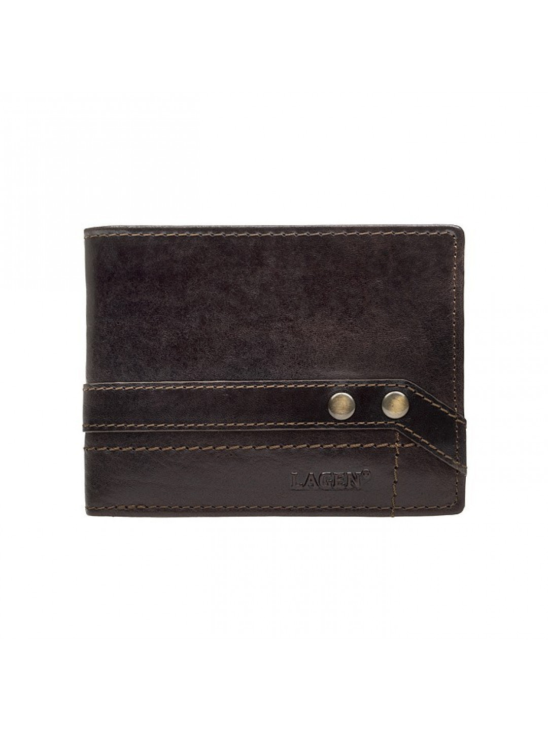 Pánská kožená peněženka Lagen Jarko – hnědá