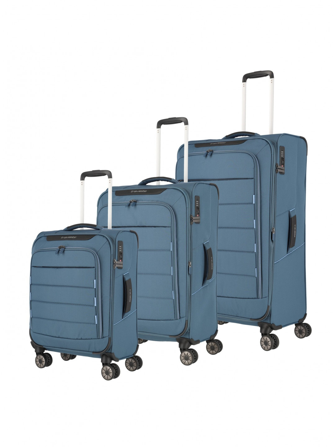 Sada cestovních kufrů Travelite Skaii 4w S M L – modrá
