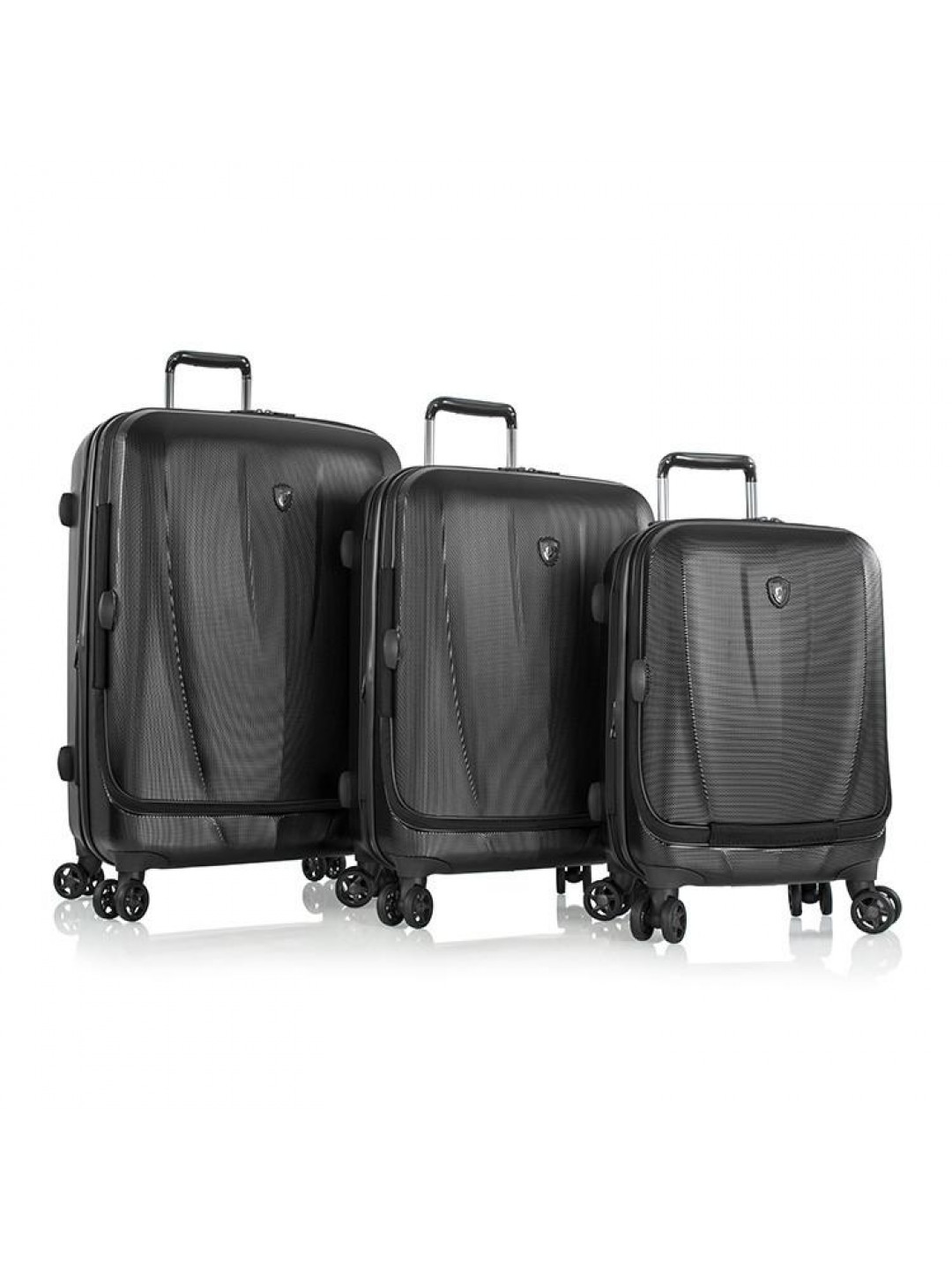 Heys Vantage Smart Luggage S M L Black sada 3 kufrů