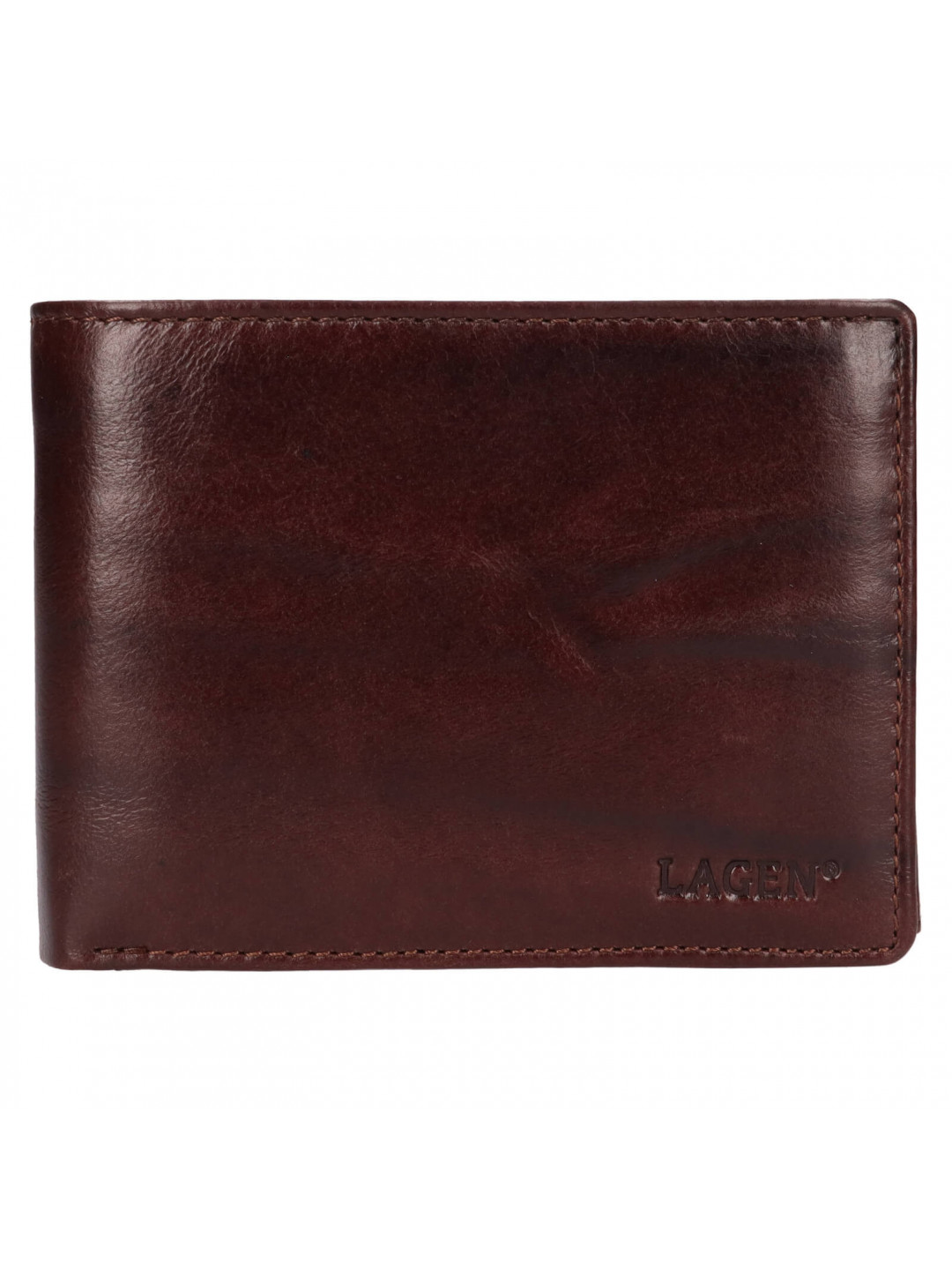 Pánská kožená peněženka Lagen Murel – hnědá