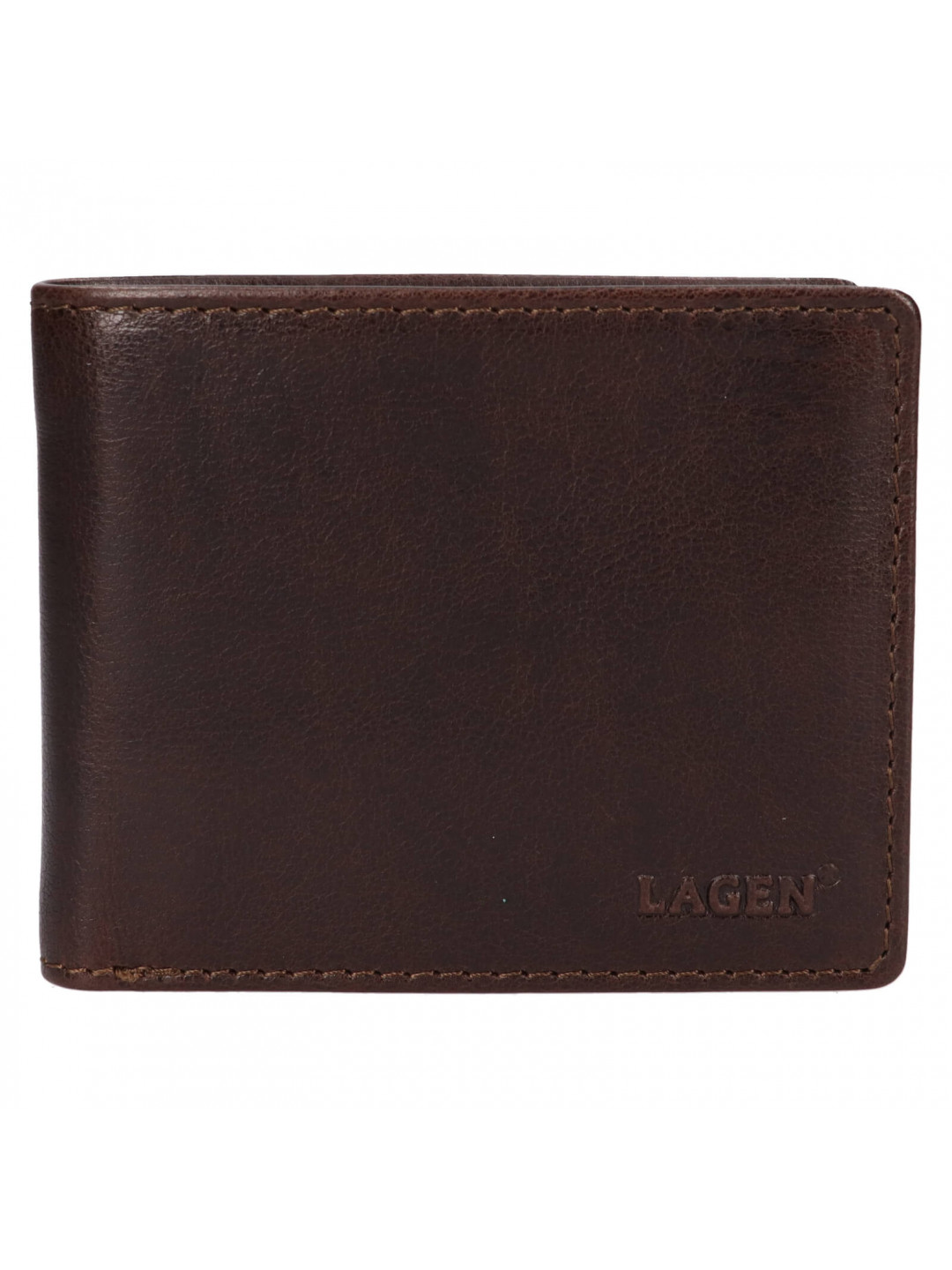 Pánská kožená peněženka Lagen Palleto – tmavě hnědá