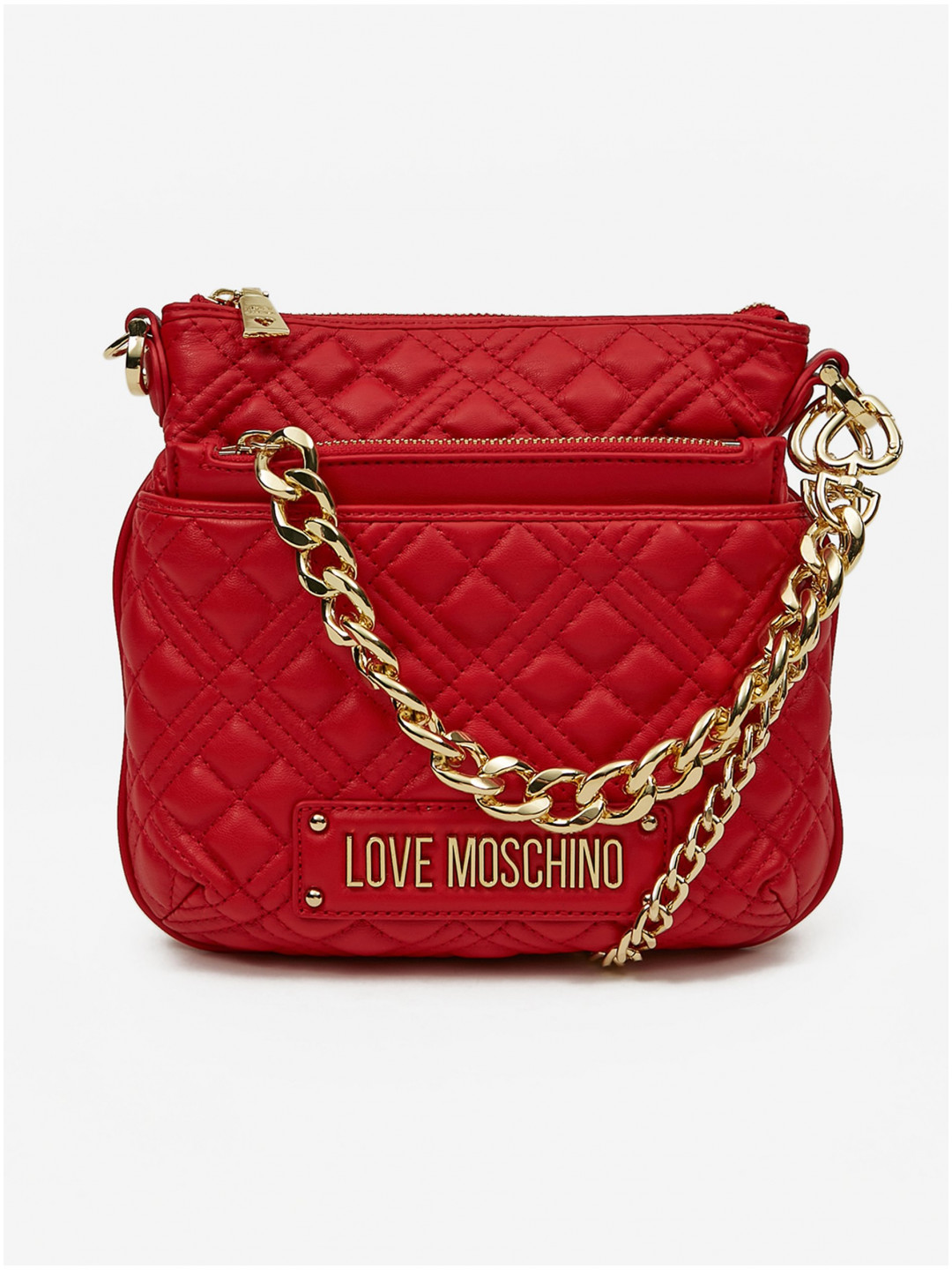 Červená dámská crossbody kabelka Love Moschino